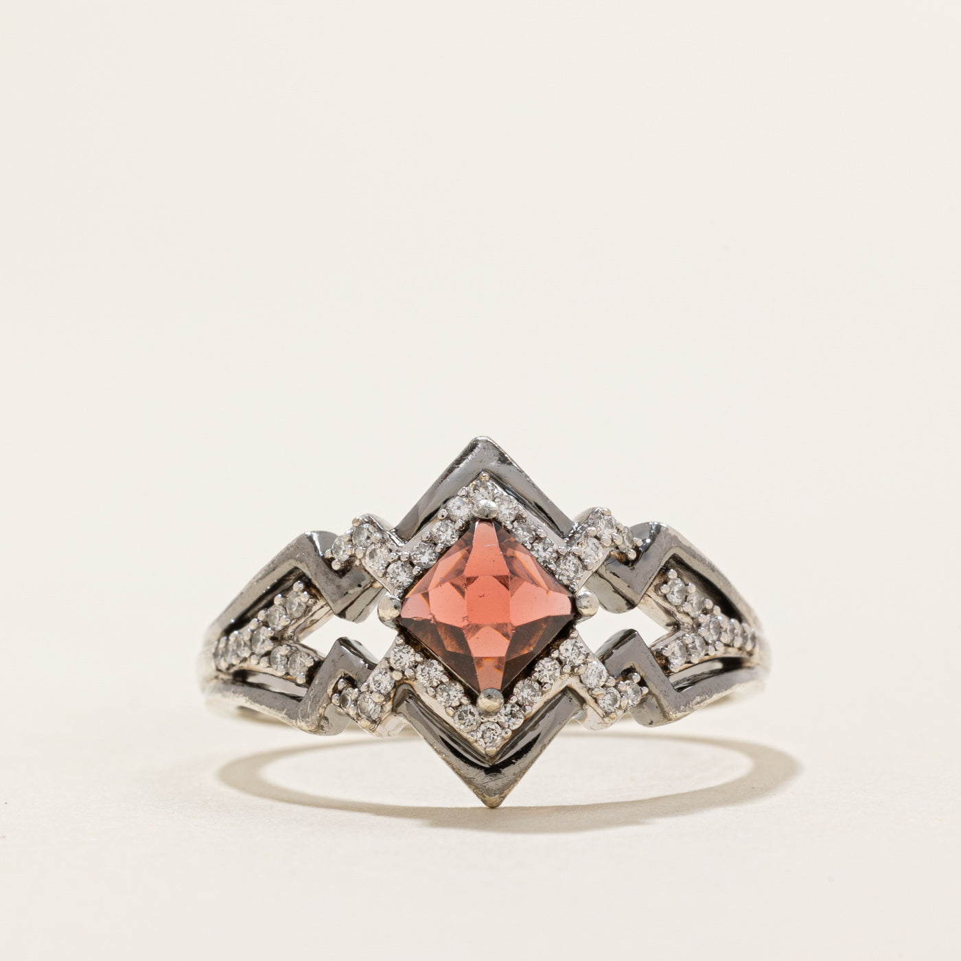 'Disney' Garnet & Diamond Ring | 0.50ct, 0.01ctw | SZ 9