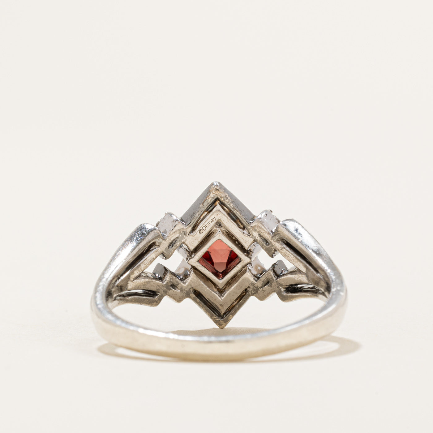 'Disney' Garnet & Diamond Ring | 0.50ct, 0.01ctw | SZ 9