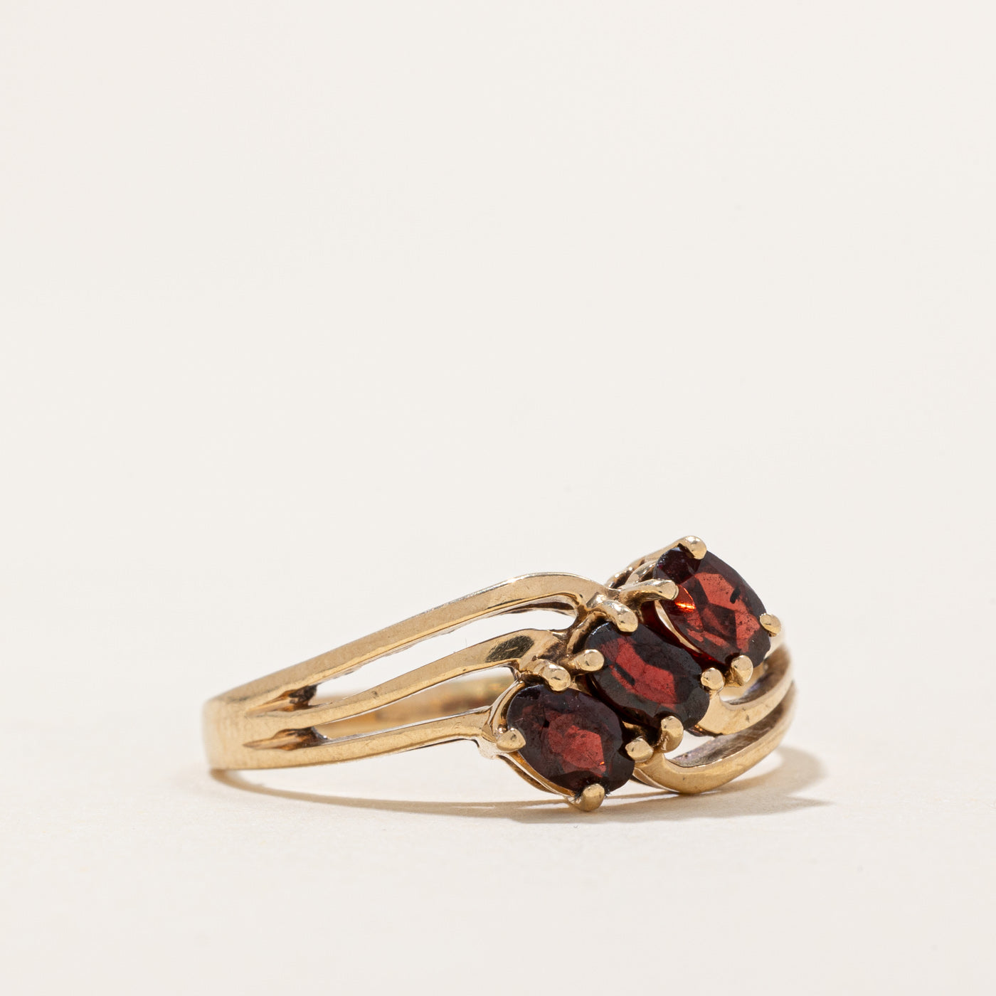 Diagonal Garnet Bypass Ring | 0.75ctw | SZ 9.25