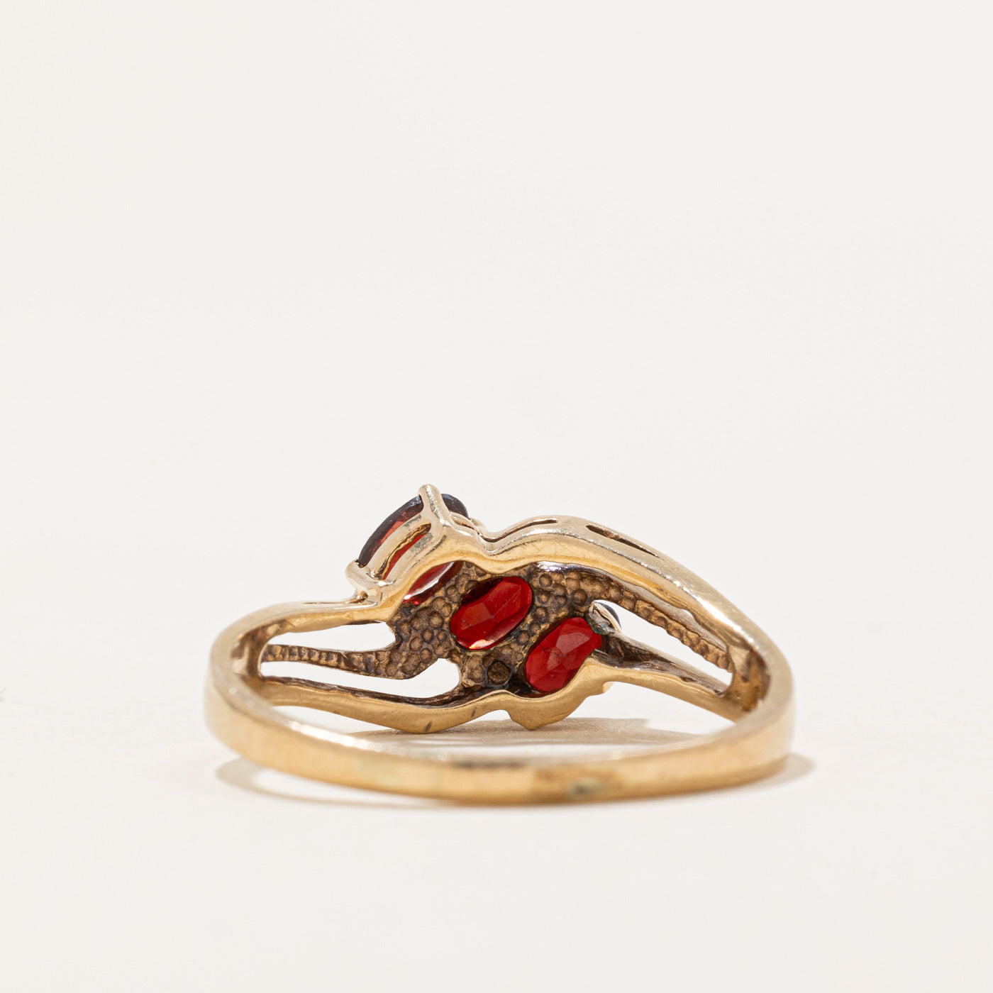 Diagonal Garnet Bypass Ring | 0.75ctw | SZ 9.25