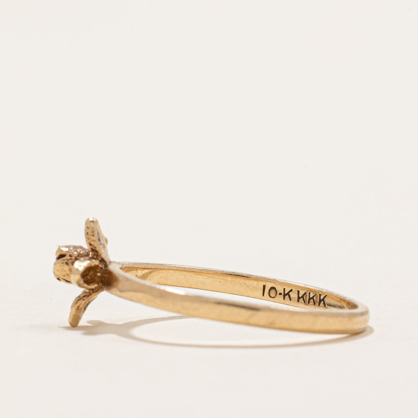 Bague fleur en grenat unique | 0,01 ct | Taille 3,5