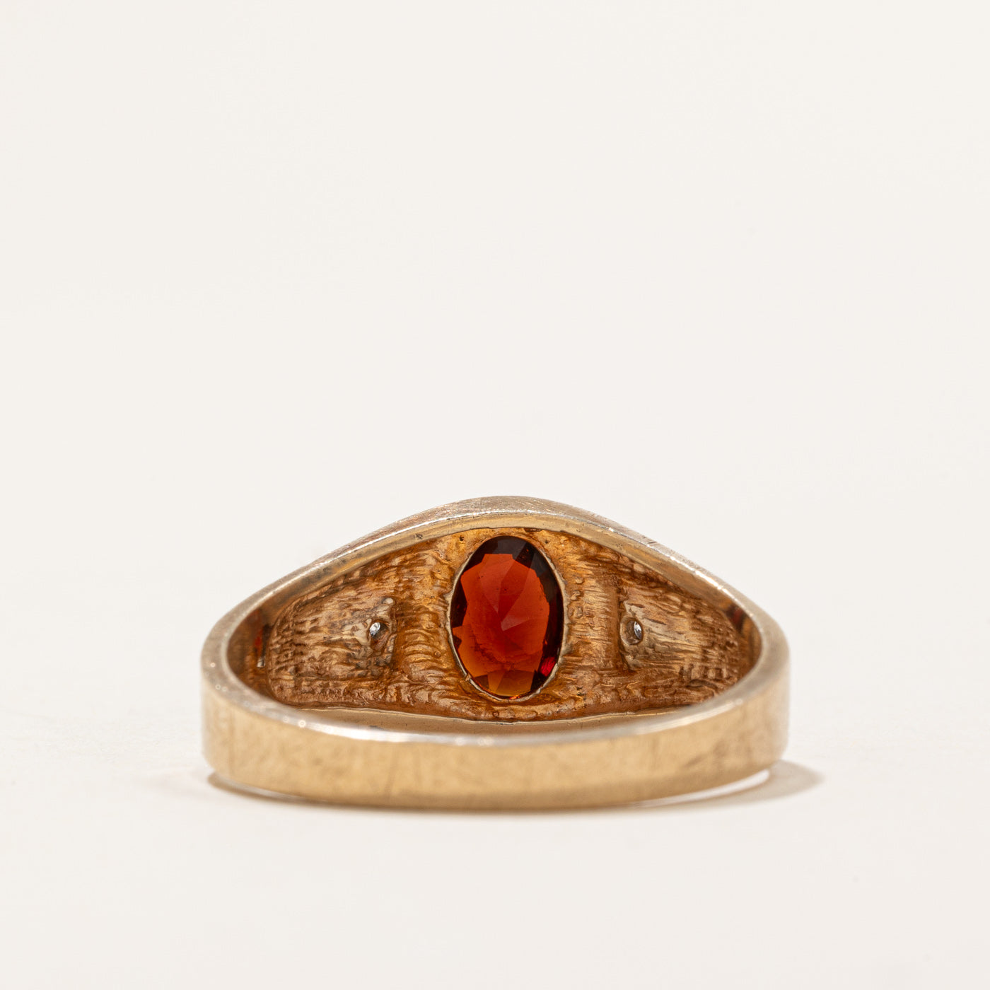 Garnet & Diamond Ring | 0.60, 0.01ctw | SZ 9.25