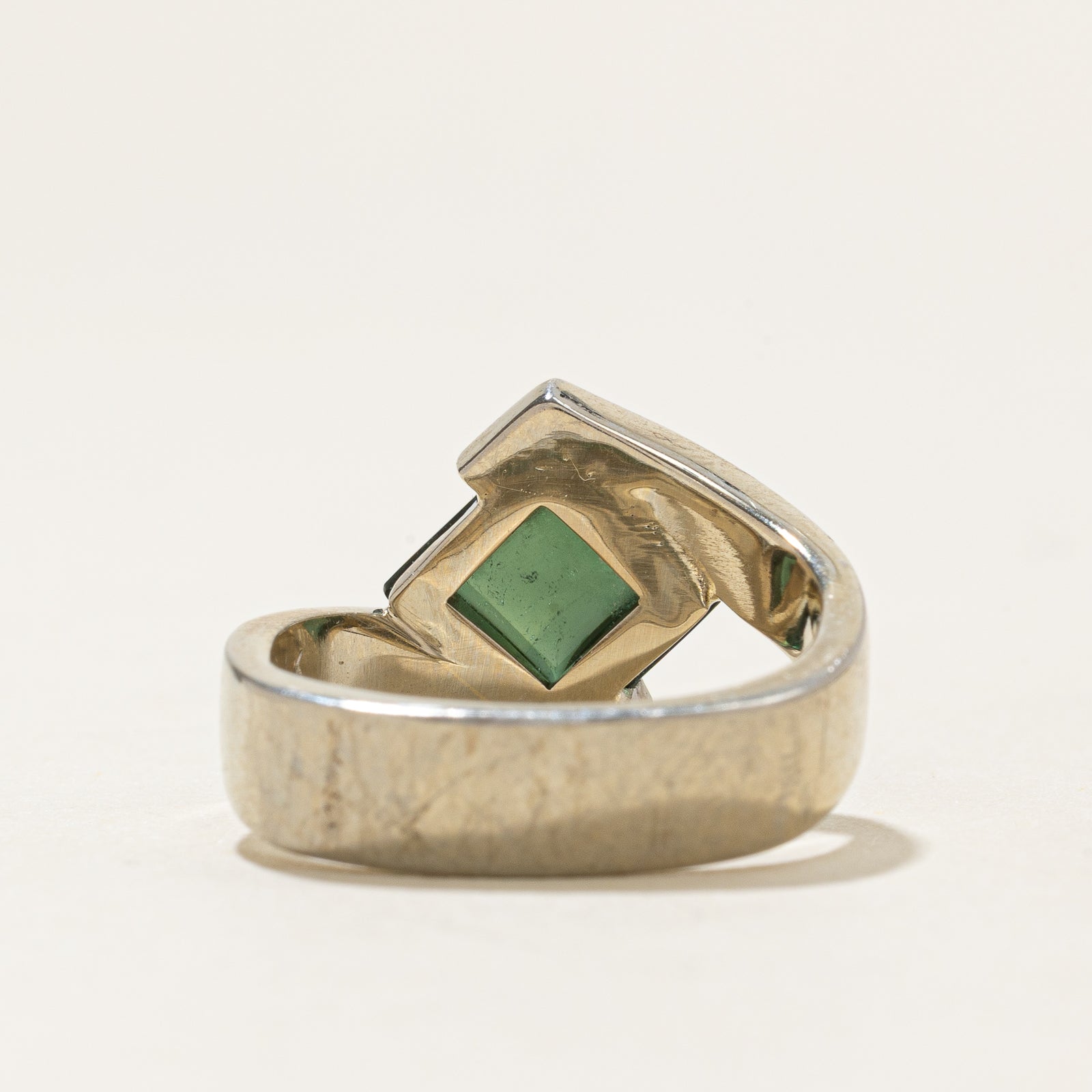 Sugar Loaf Cut Emerald Bypass Ring | 3.00ct | SZ 6.5