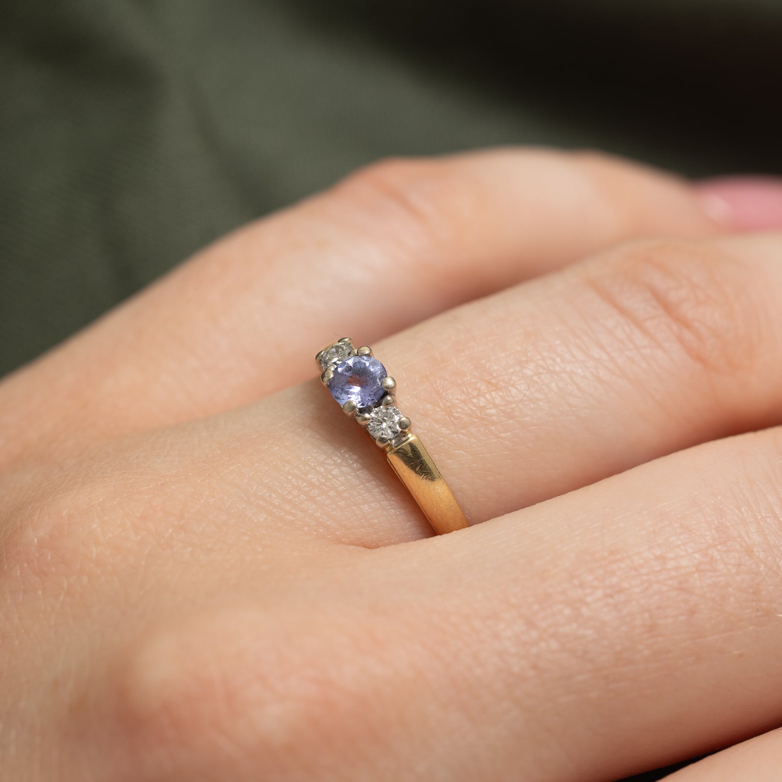Tanzanite & Diamond Ring | 0.24ct, 0.10ctw | SZ 6.5