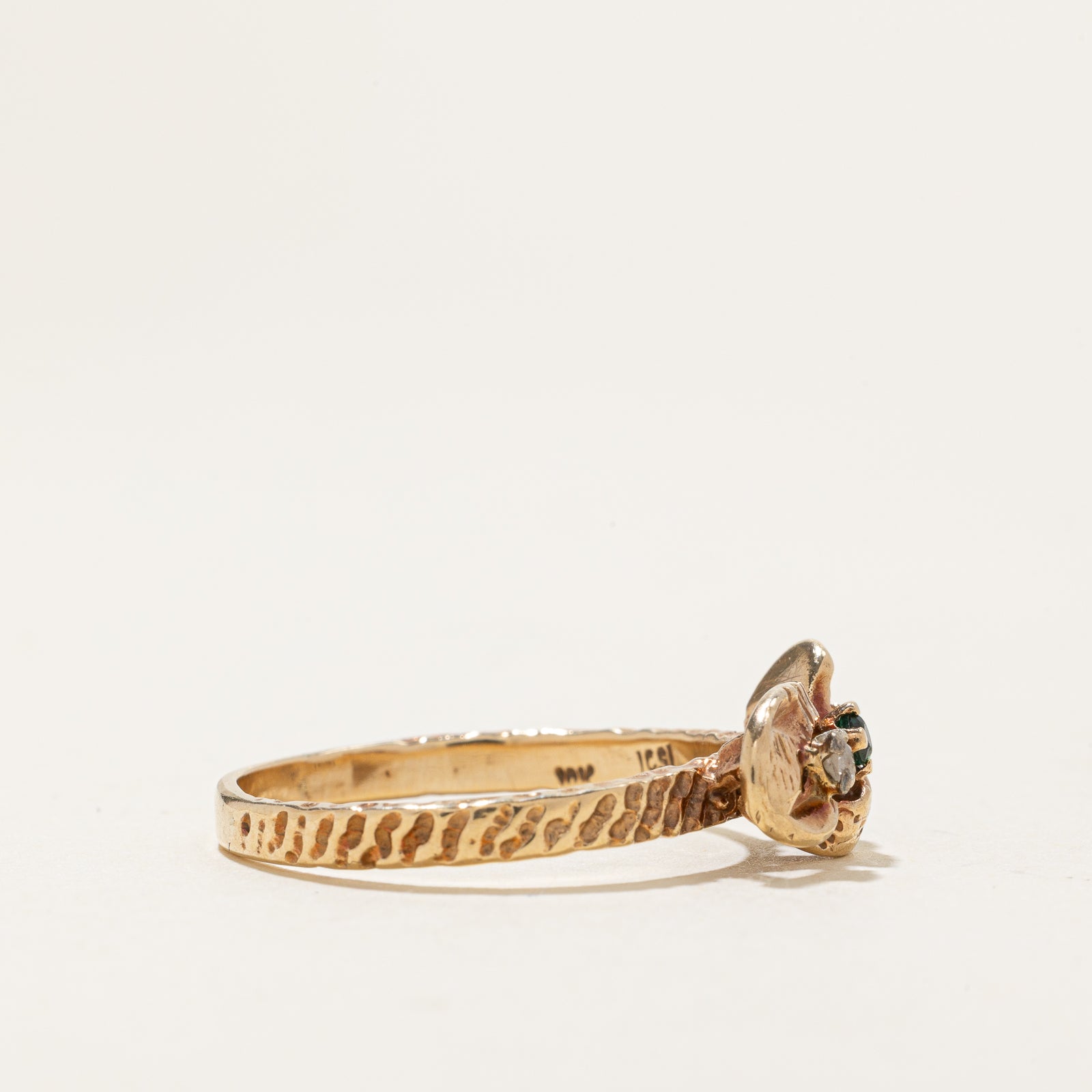 Diamond & Synthetic Spinel Ring | 0.08ctw, 0.04ct | SZ 9