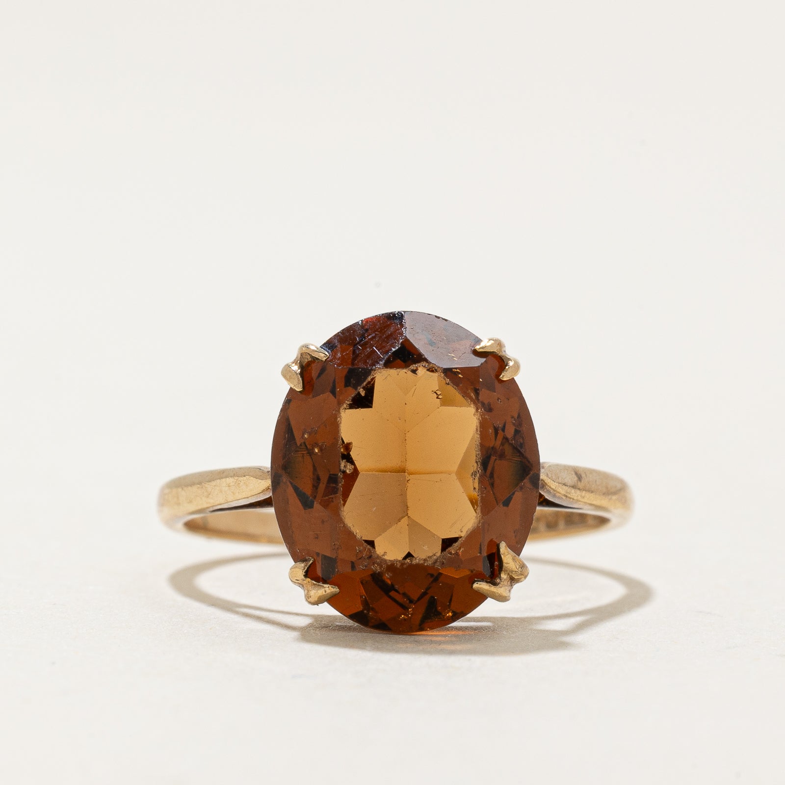 1973 Birmingham Solitaire Pasté Glass Ring | 5.50ct | SZ 5.75