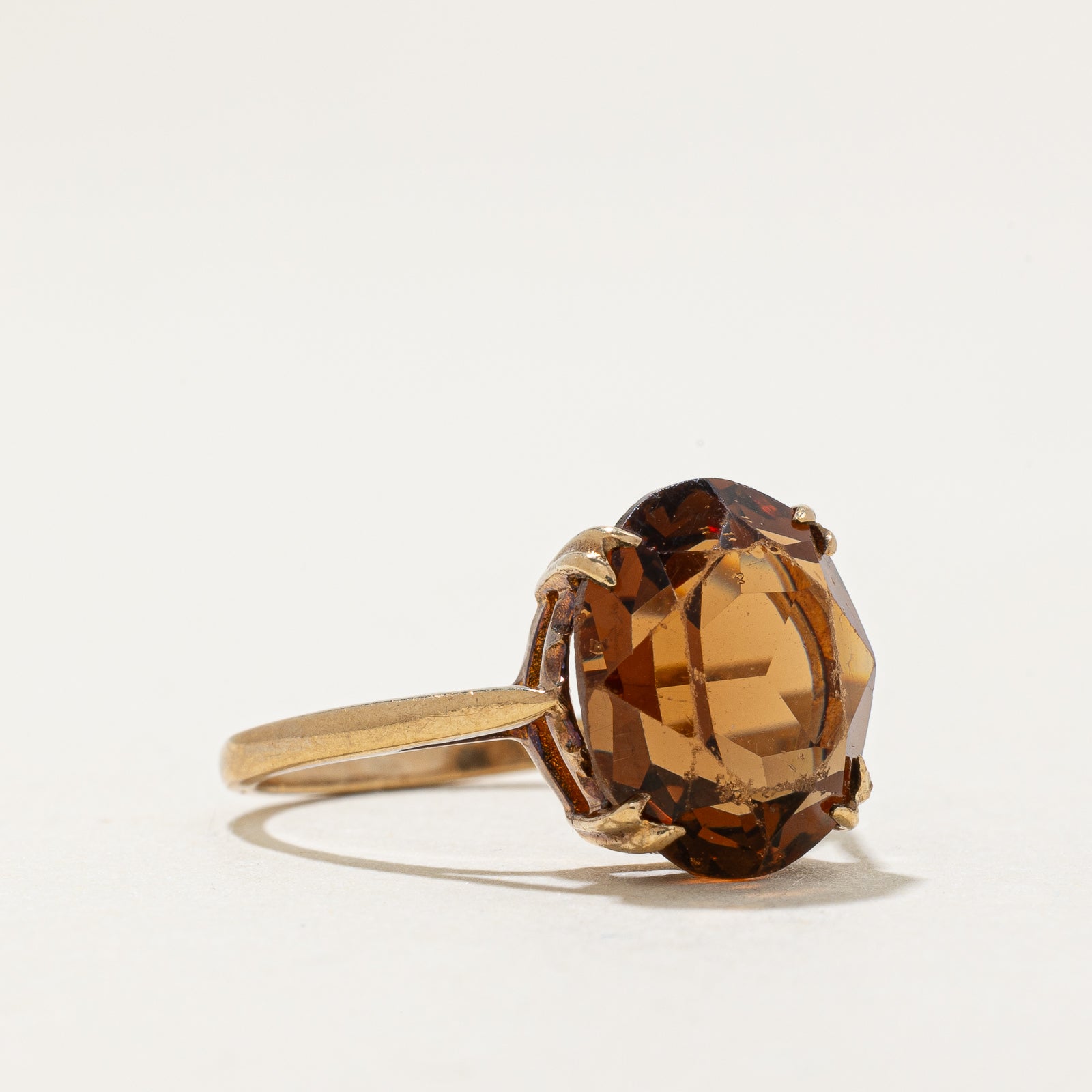 1973 Birmingham Solitaire Pasté Glass Ring | 5.50ct | SZ 5.75