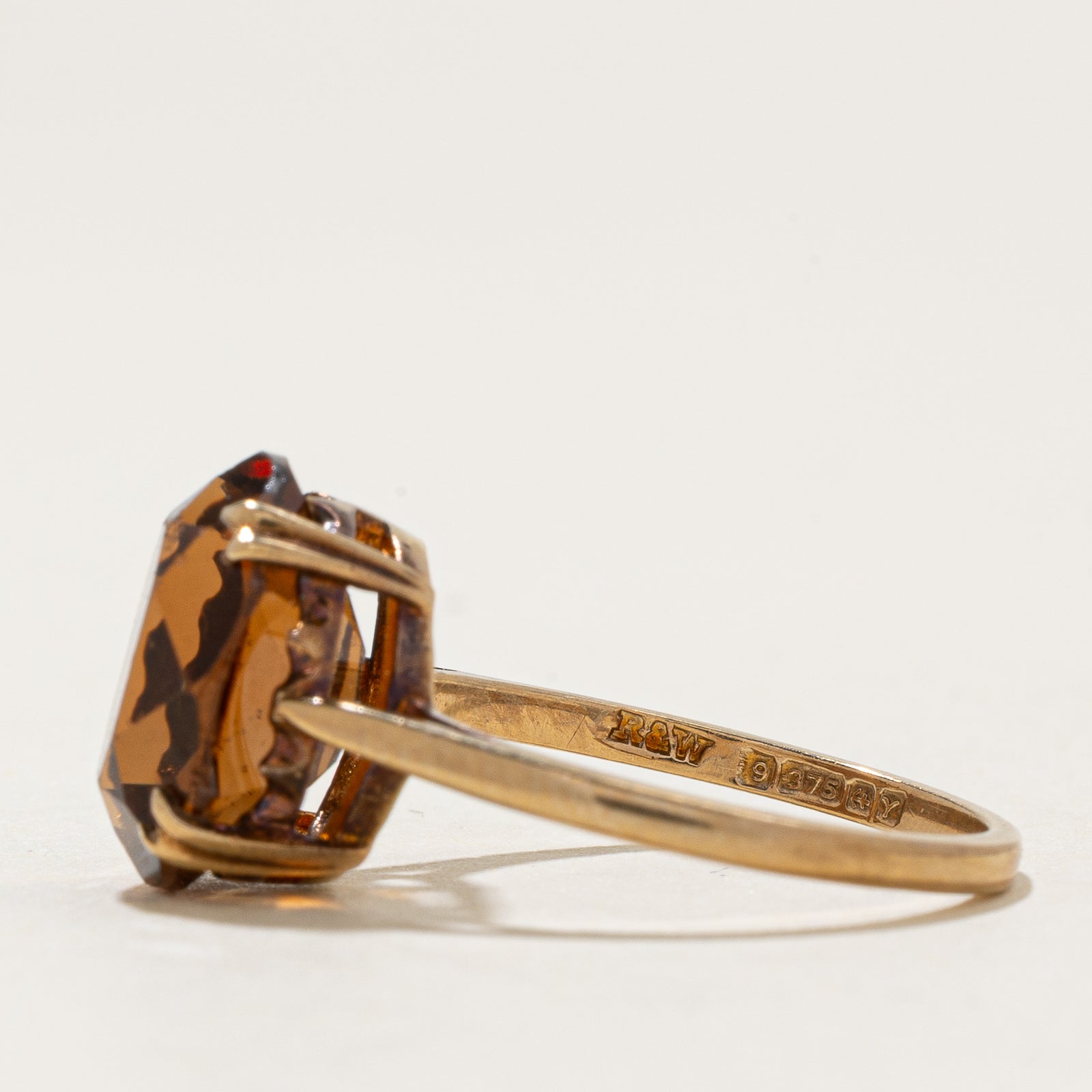 1973 Birmingham Solitaire Pasté Glass Ring | 5.50ct | SZ 5.75
