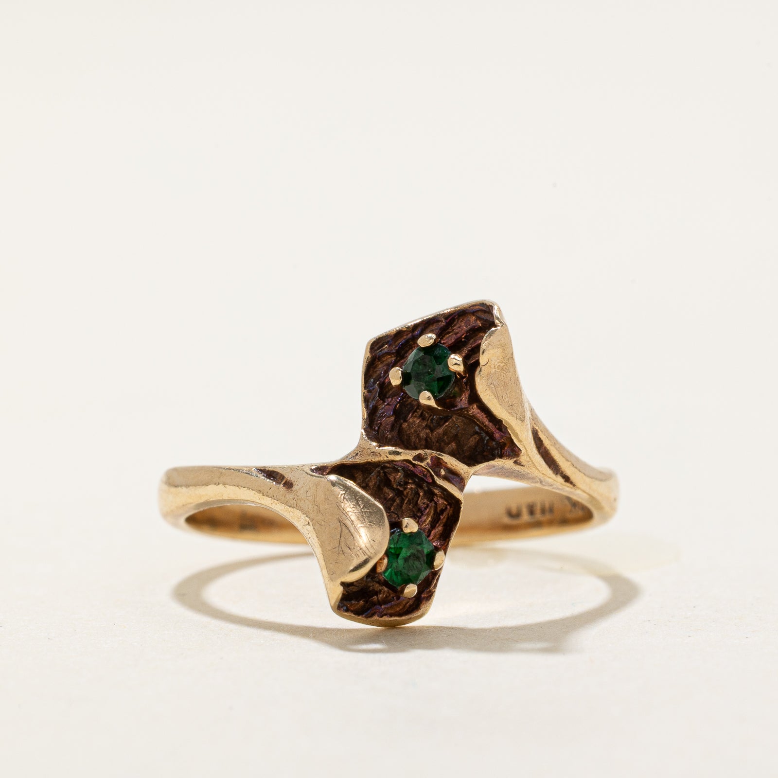 Synthetic Spinel Bypass Ring | 0.05ctw | SZ 4.5