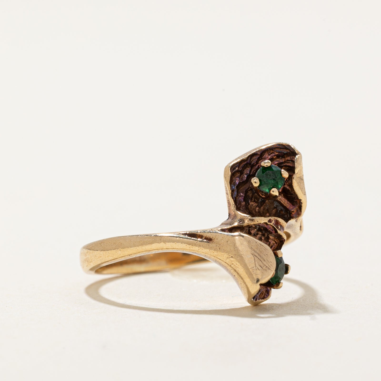 Synthetic Spinel Bypass Ring | 0.05ctw | SZ 4.5