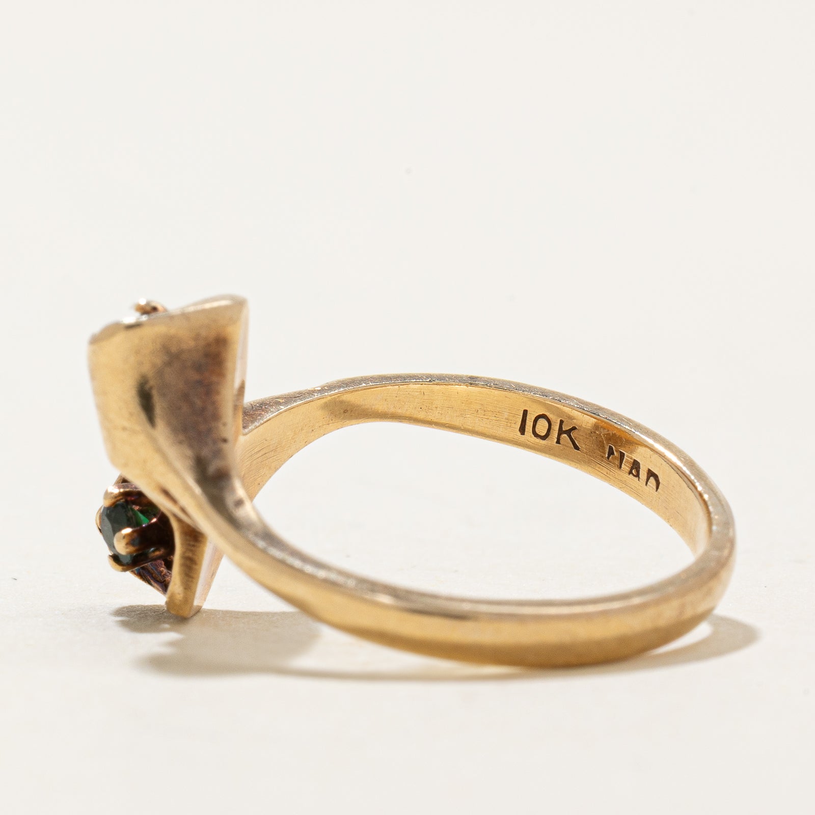 Synthetic Spinel Bypass Ring | 0.05ctw | SZ 4.5