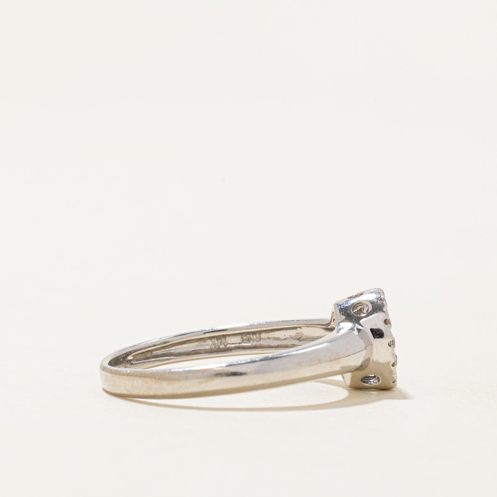 Emerald & Diamond Halo Ring | 0.18ct, 0.06ctw | SZ 6.25