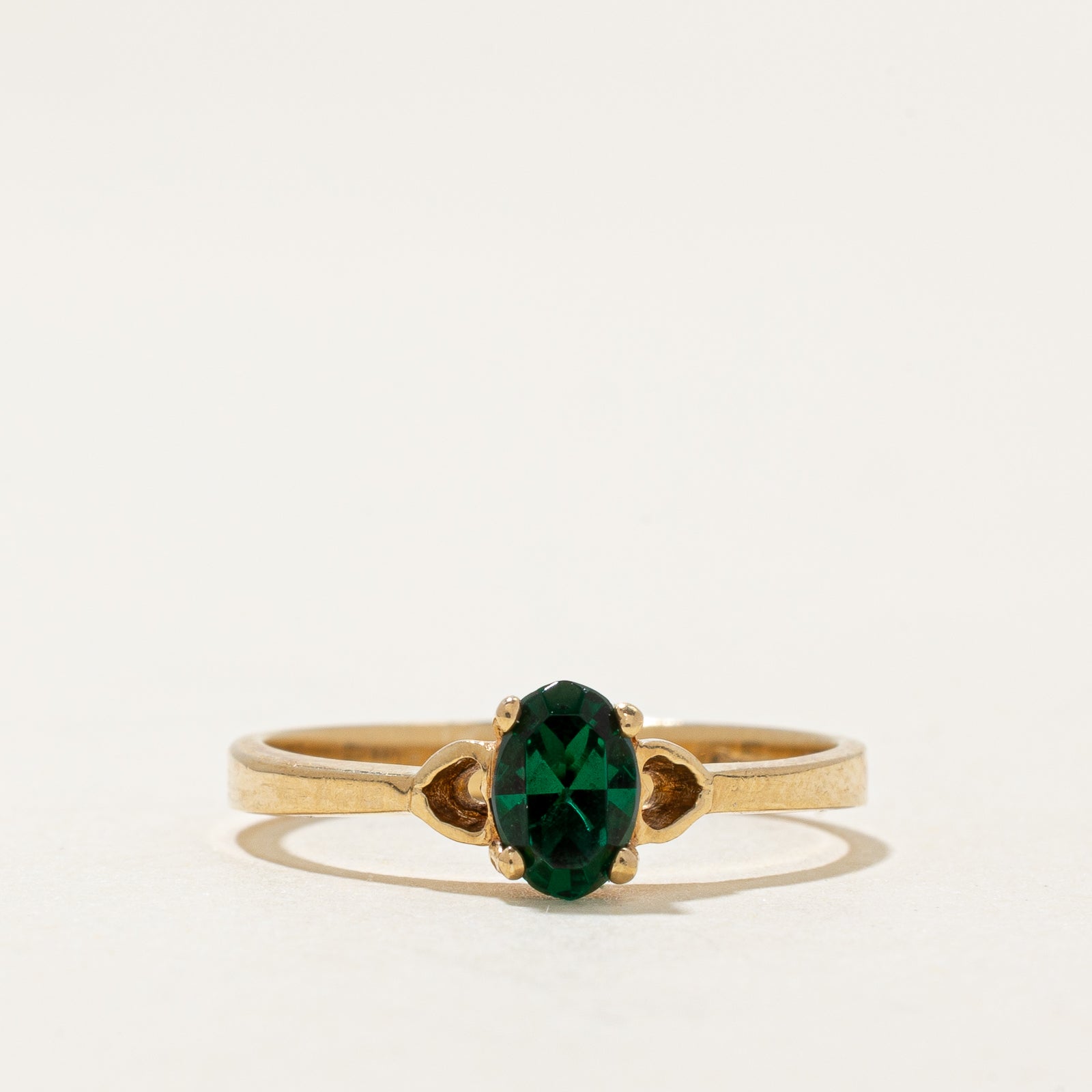 Solitaire Green Paste Ring | 0.44ct | SZ 5.5