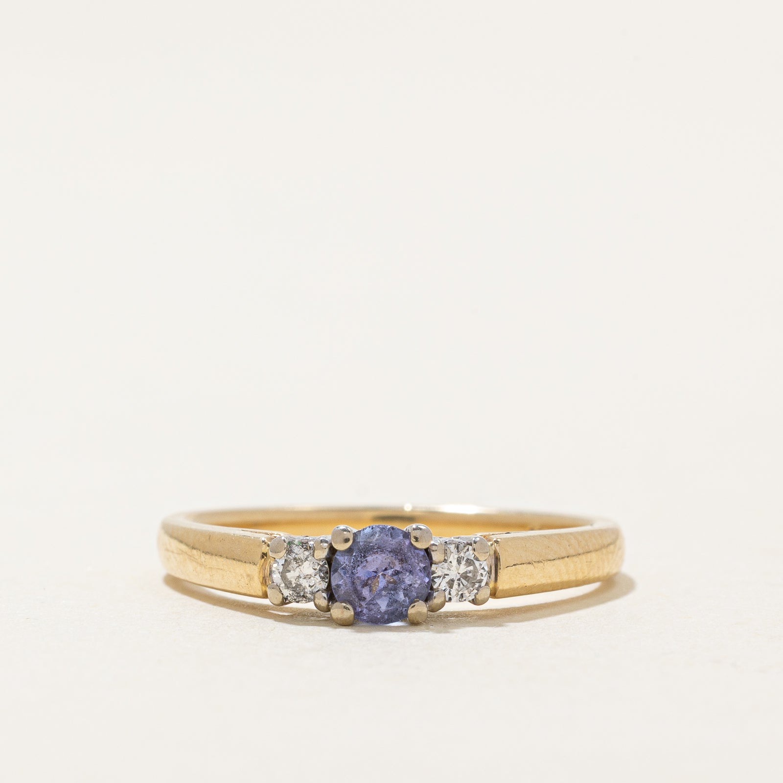 Tanzanite & Diamond Ring | 0.24ct, 0.10ctw | SZ 6.5