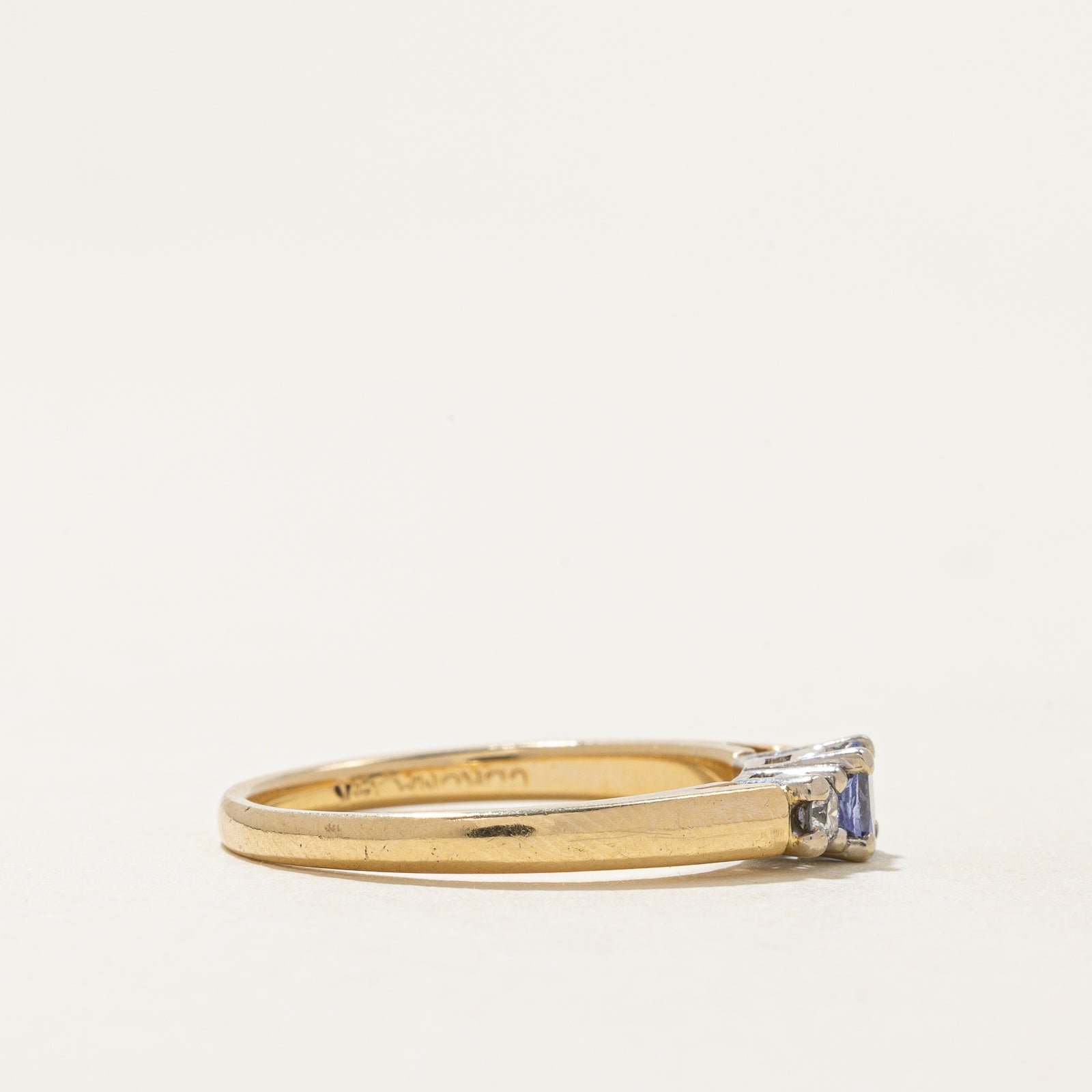 Tanzanite & Diamond Ring | 0.24ct, 0.10ctw | SZ 6.5