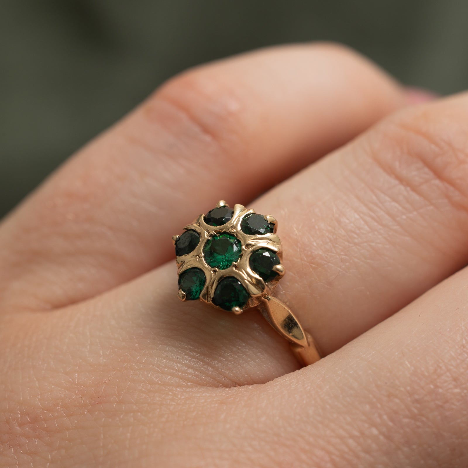 Synthetic Spinel Cluster Ring | 0.34ctw | SZ 6