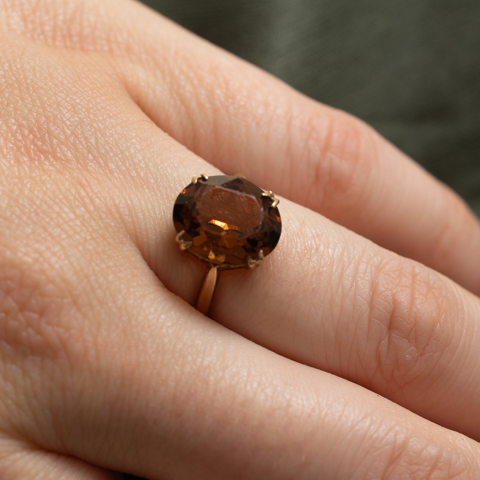 1973 Birmingham Solitaire Pasté Glass Ring | 5.50ct | SZ 5.75