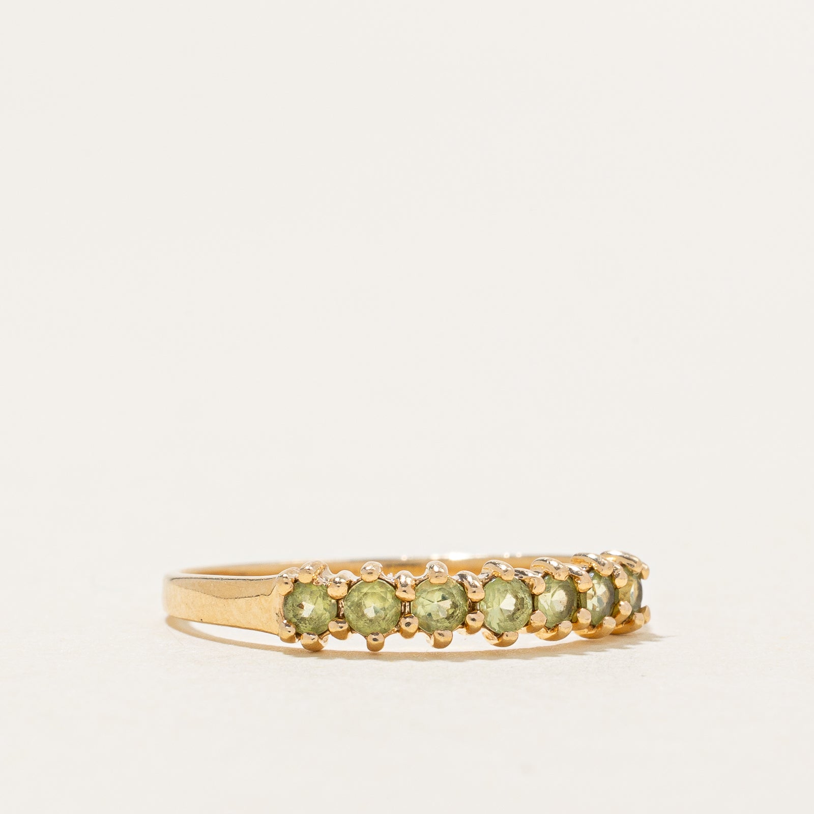Peridot Semi Eternity Ring | 0.25ctw | SZ 7.25