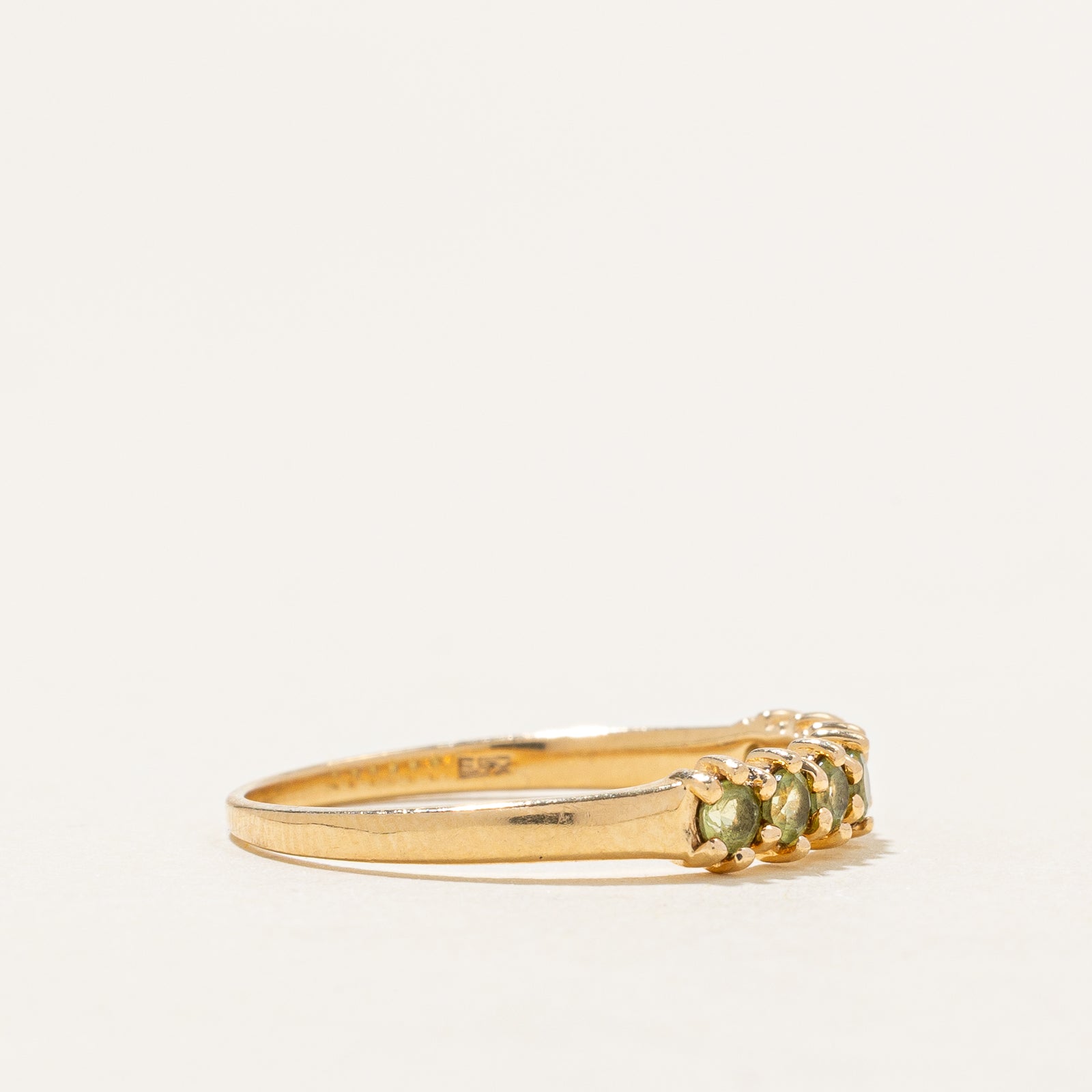 Peridot Semi Eternity Ring | 0.25ctw | SZ 7.25