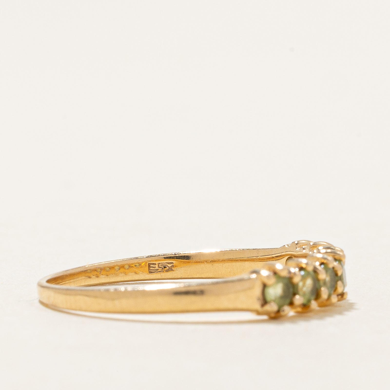 Peridot Semi Eternity Ring | 0.25ctw | SZ 7.25
