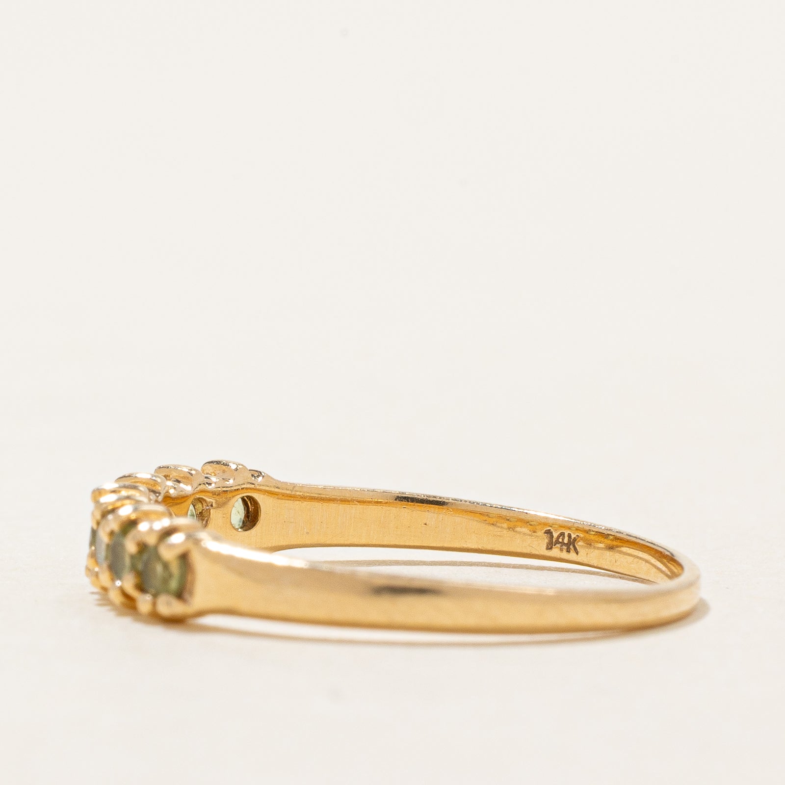 Peridot Semi Eternity Ring | 0.25ctw | SZ 7.25