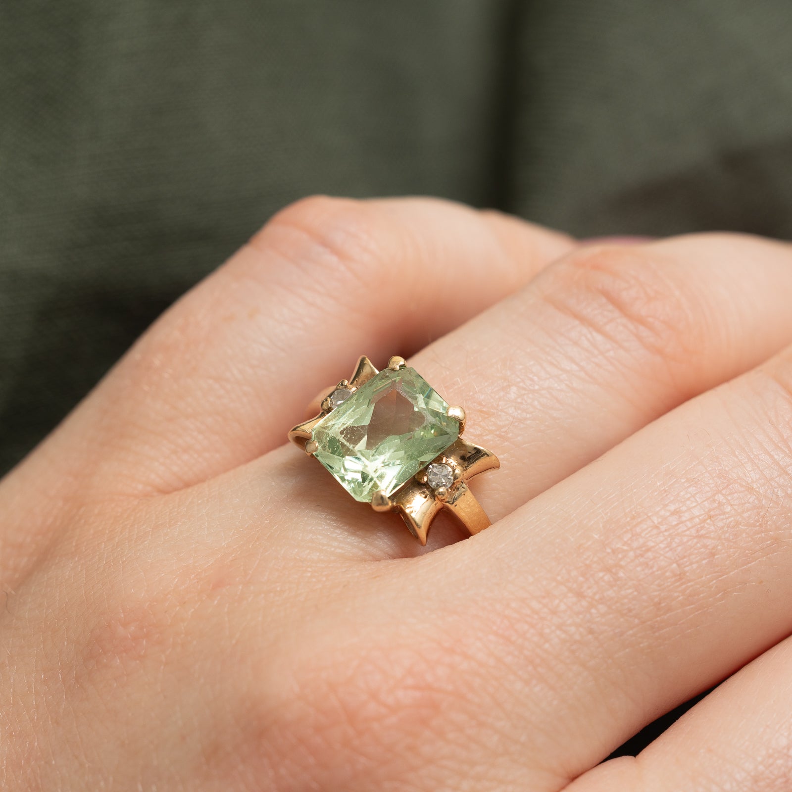 Synthetic Spinel & Diamond Cocktail Ring | 4.00ct, 0.06ctw | SZ 7.5