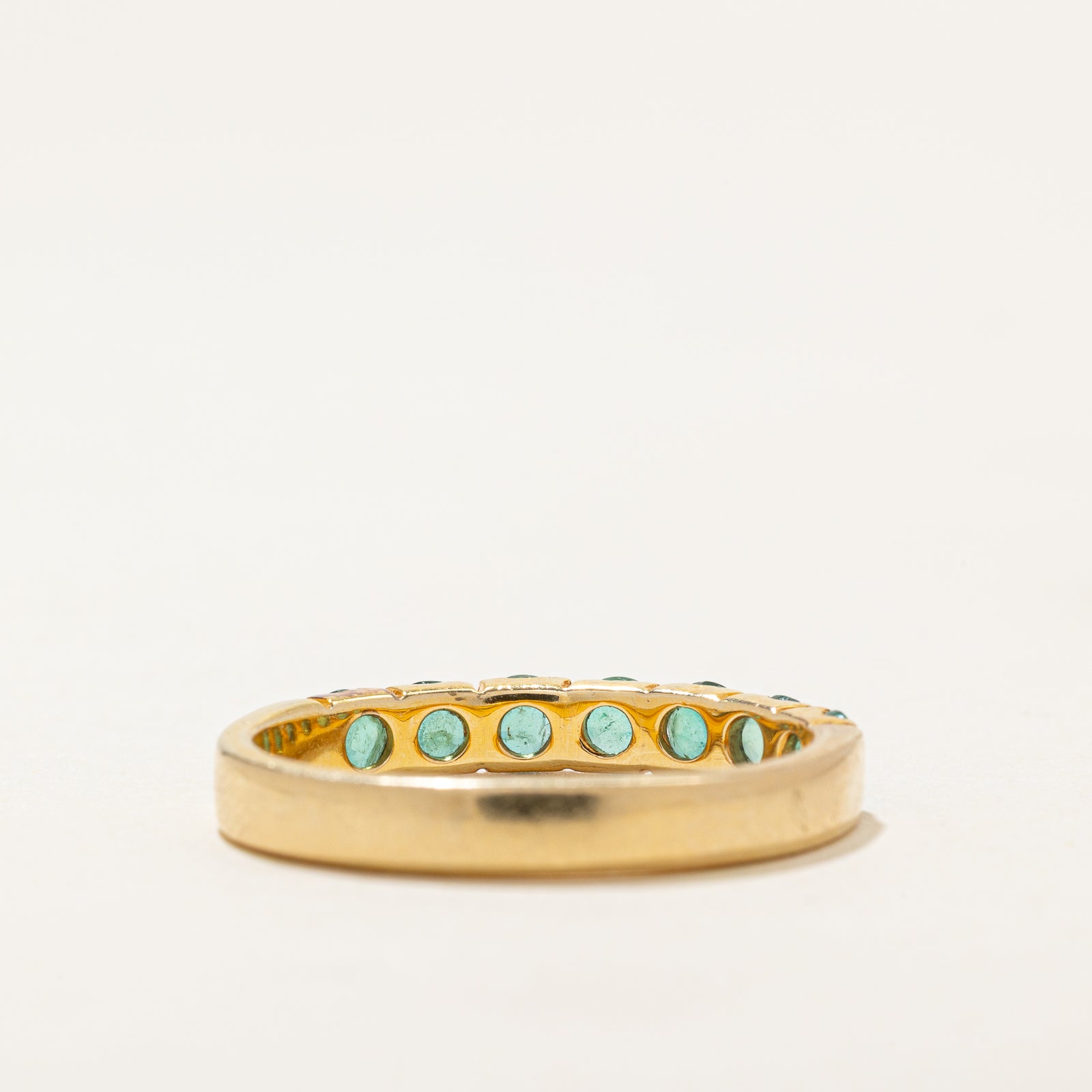 Emerald Semi Eternity Ring | 0.70ctw | SZ 7