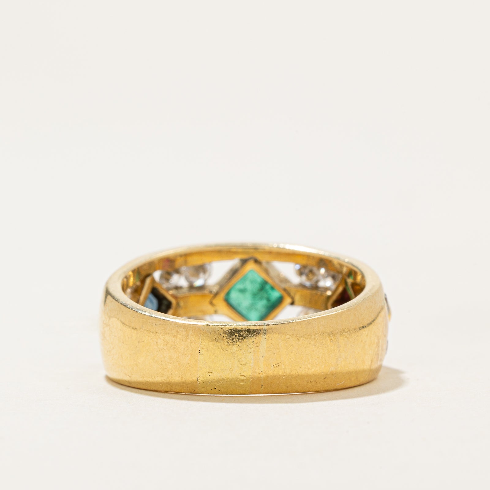 Multi Gemstone & Diamond Ring | 0.75ctw, 0.80ctw | SZ 8