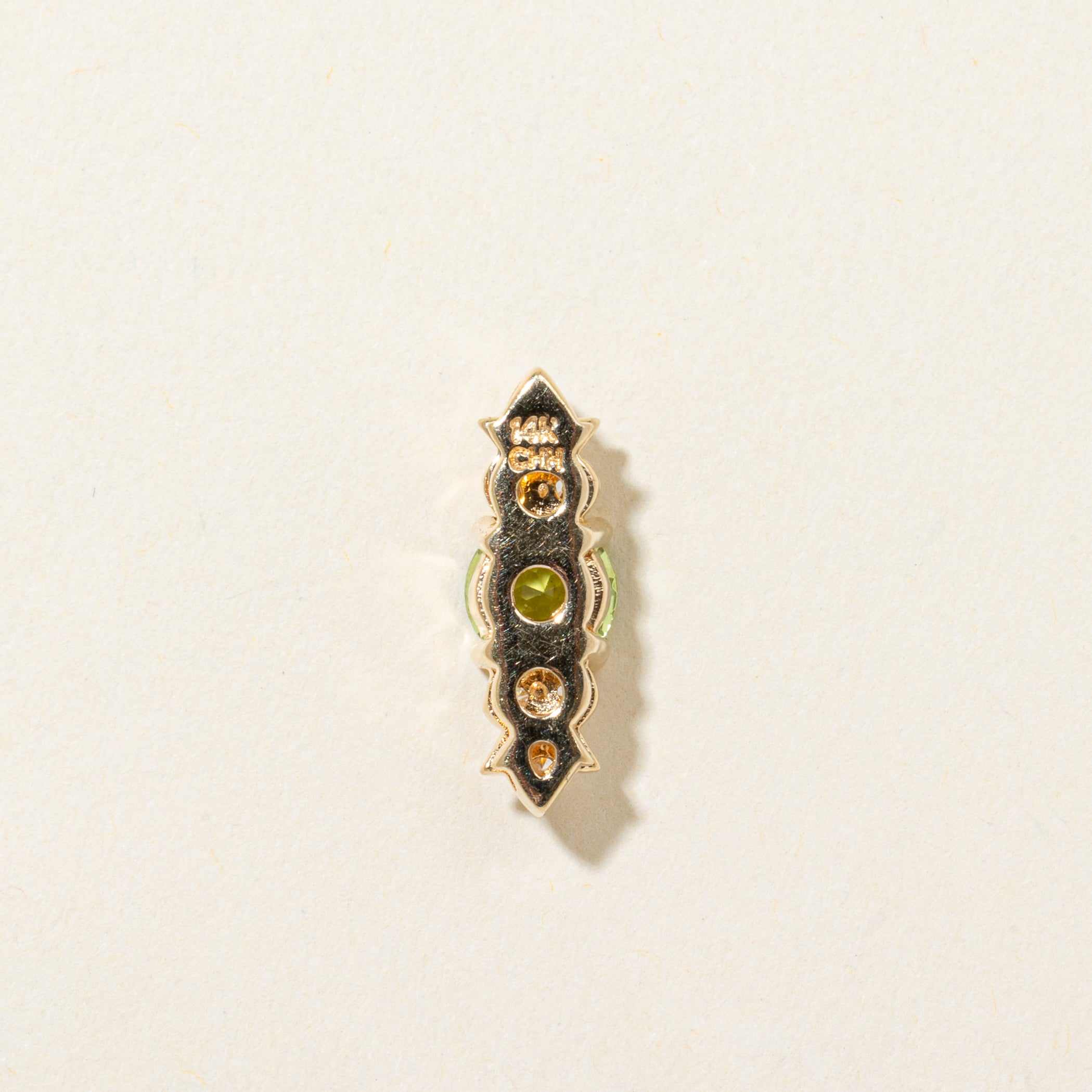 Peridot & Diamond Pendant | 0.80ct, 0.25ctw