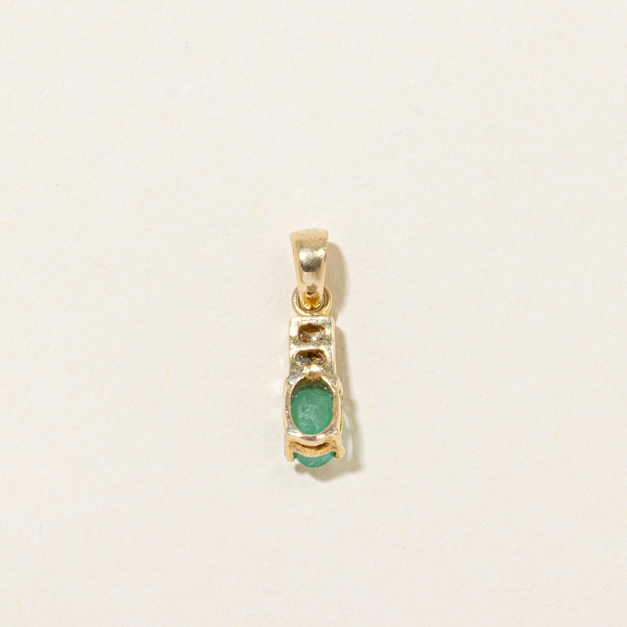 Emerald & Diamond Pendant | 0.44ct, 0.04ctw