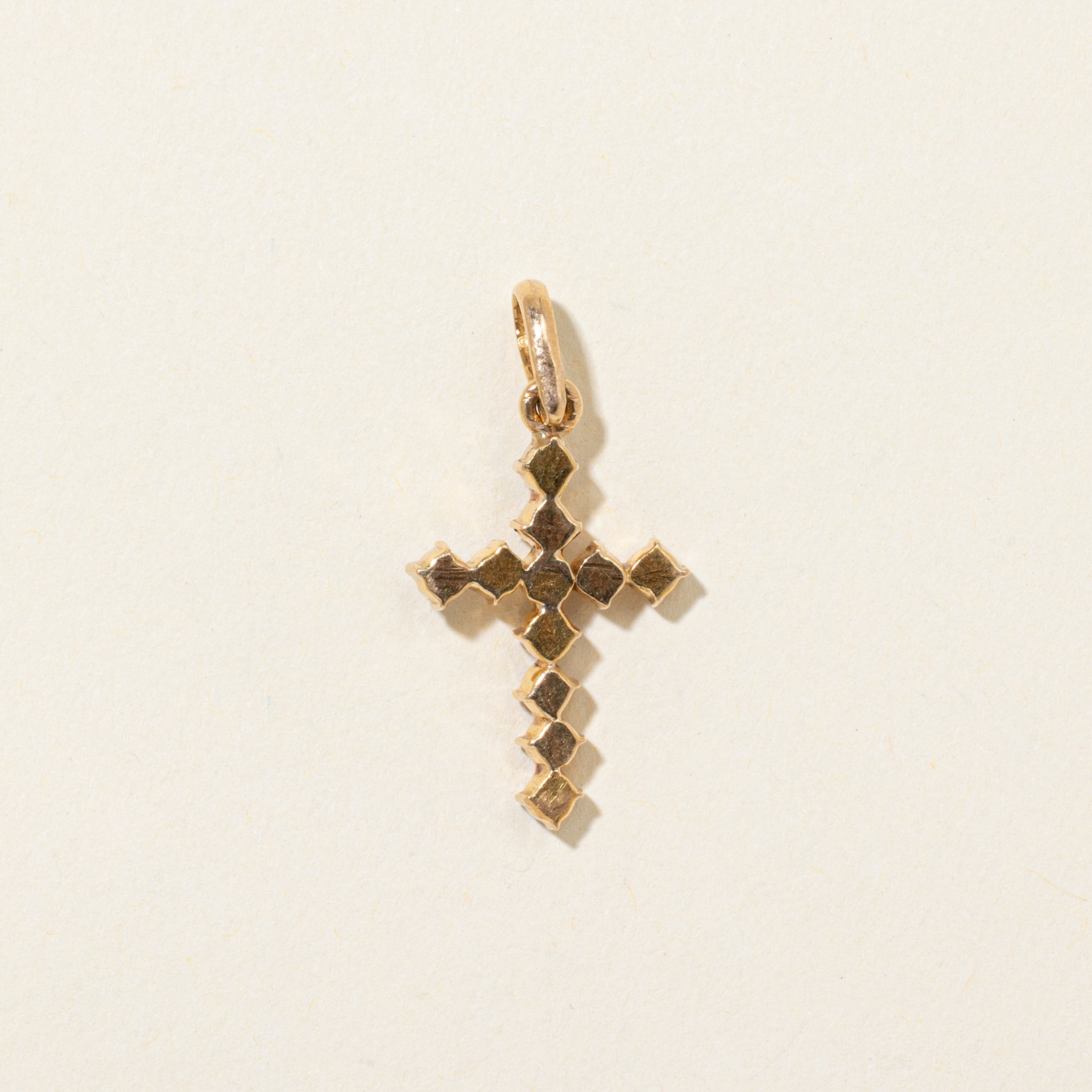 Synthetic Ruby & Diamond Cross Pendant | 0.40ctw | 0.03ct