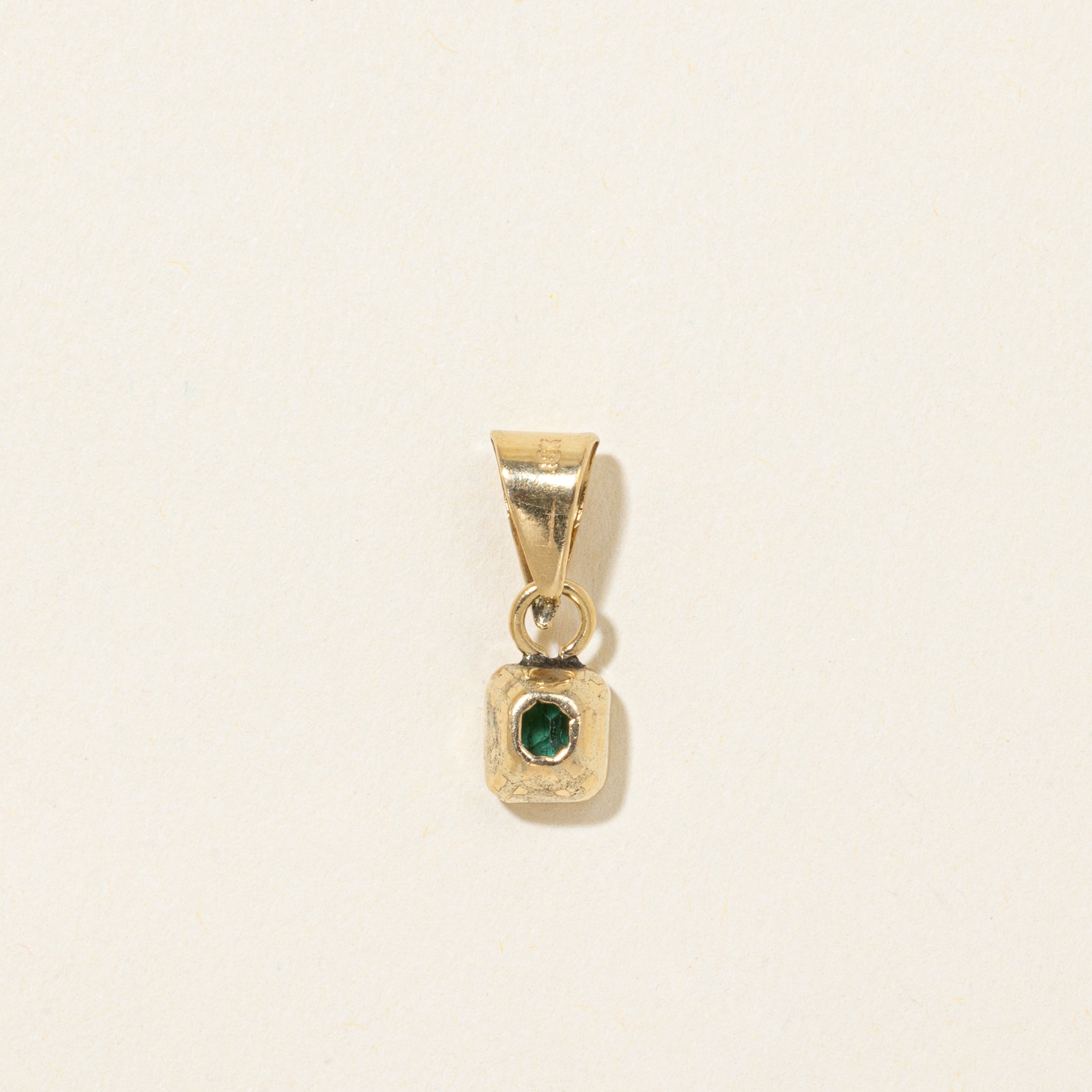 Bezel Set Emerald Pendant | 0.60ct