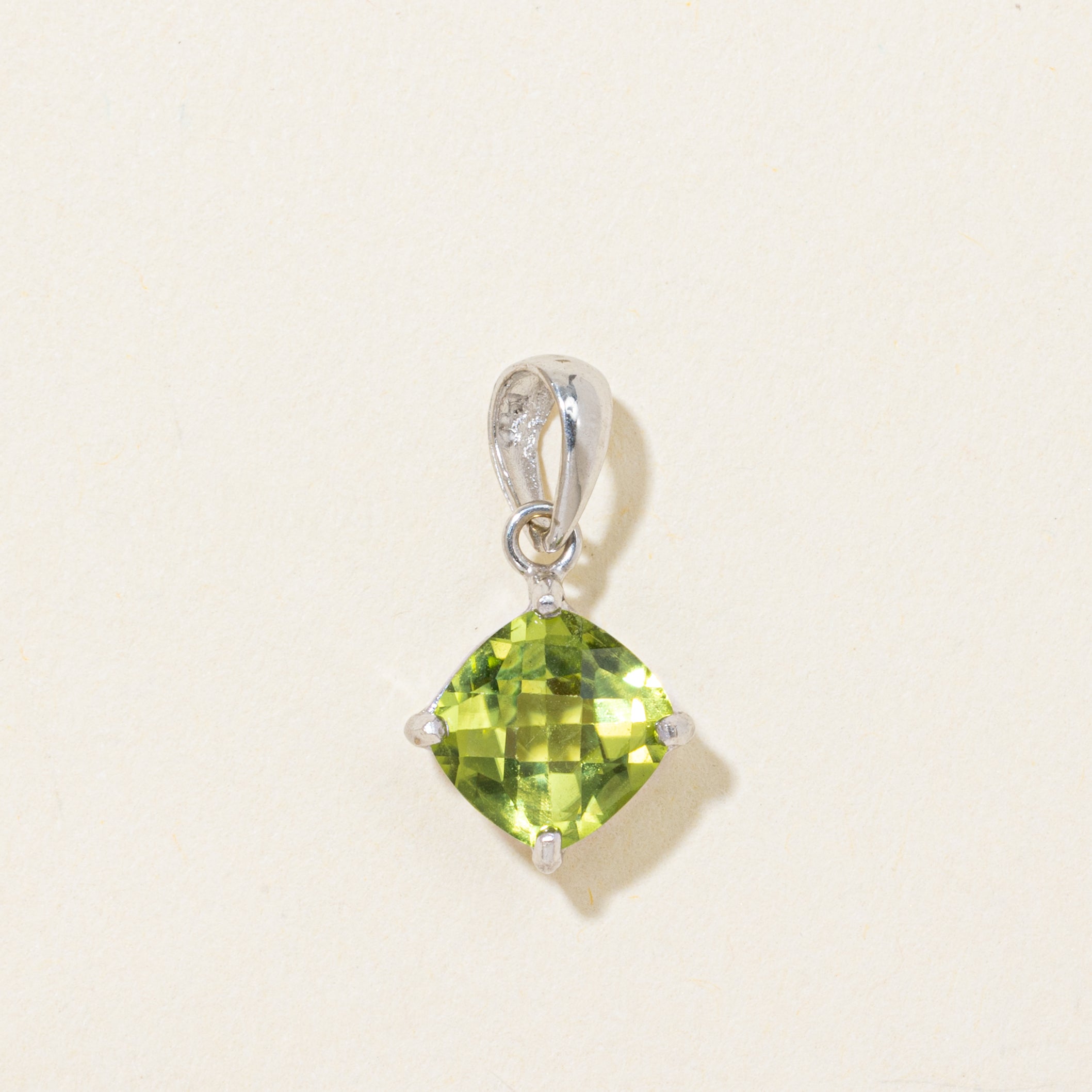 Square Cut Peridot Pendant | 1.70ct