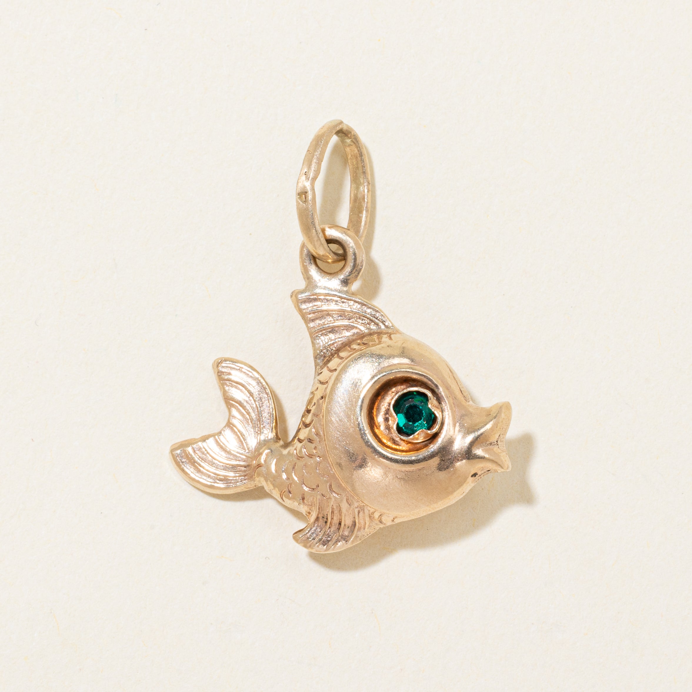 Green Paste Fish Pendant | 0.15ctw