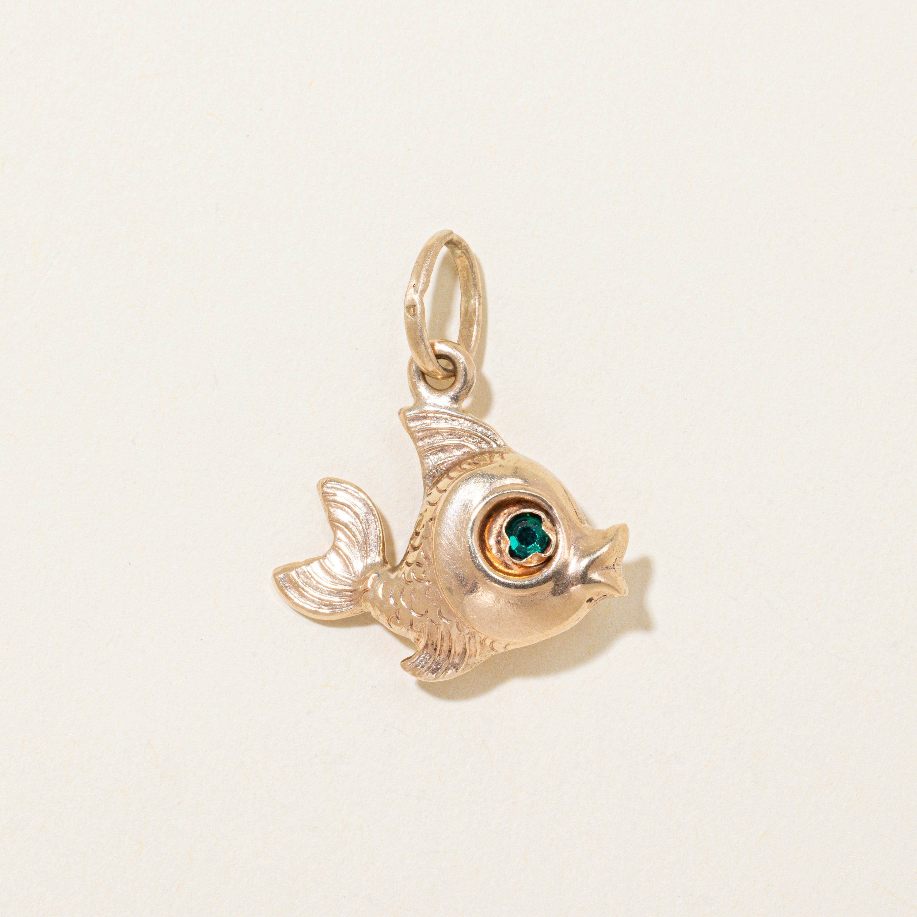 Green Paste Fish Pendant | 0.15ctw