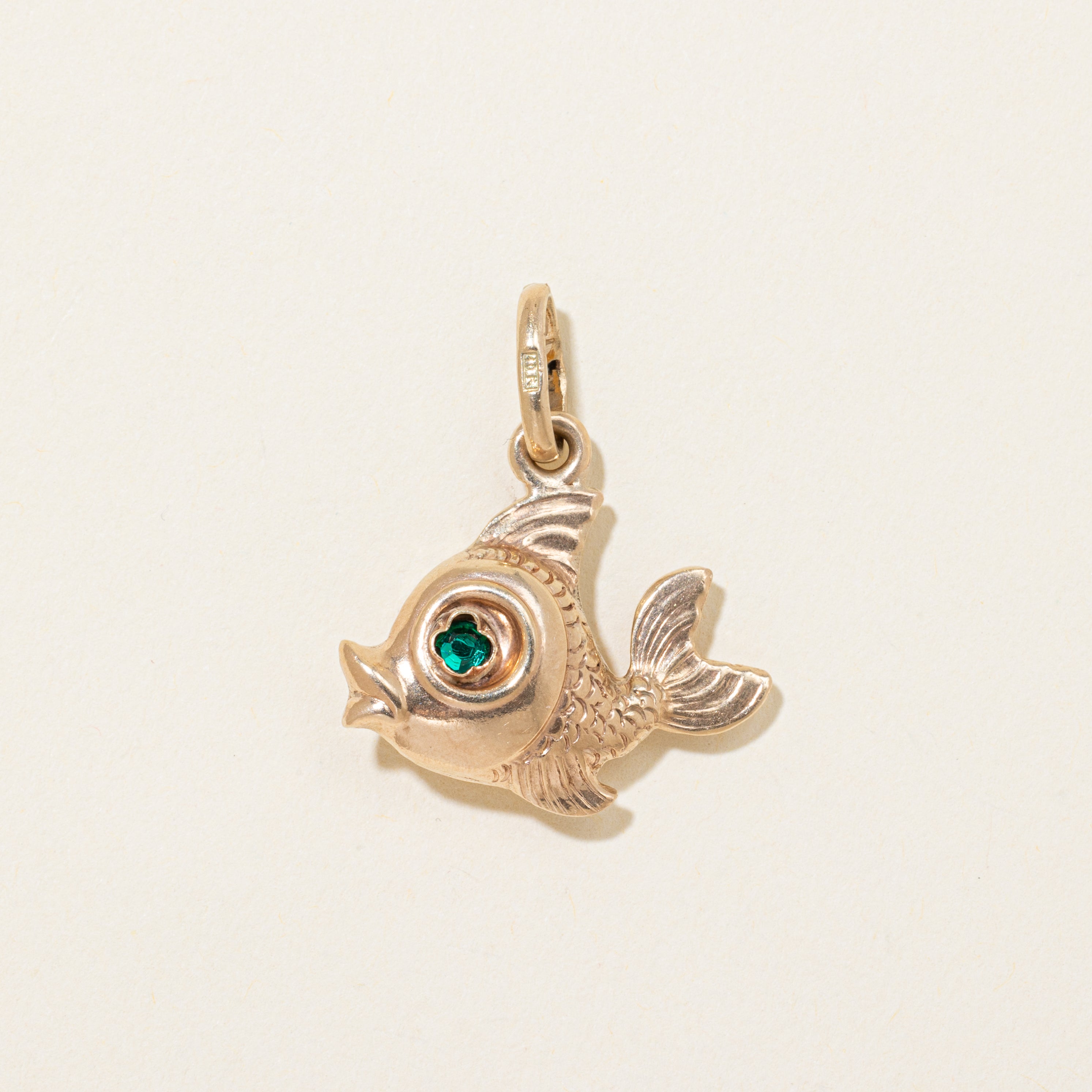 Green Paste Fish Pendant | 0.15ctw