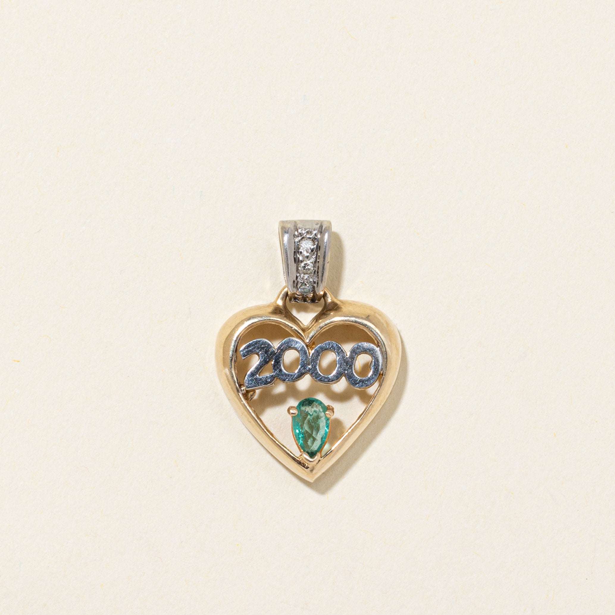 Emerald & Diamond "2000" Pendant | 0.15ct, 0.02ctw