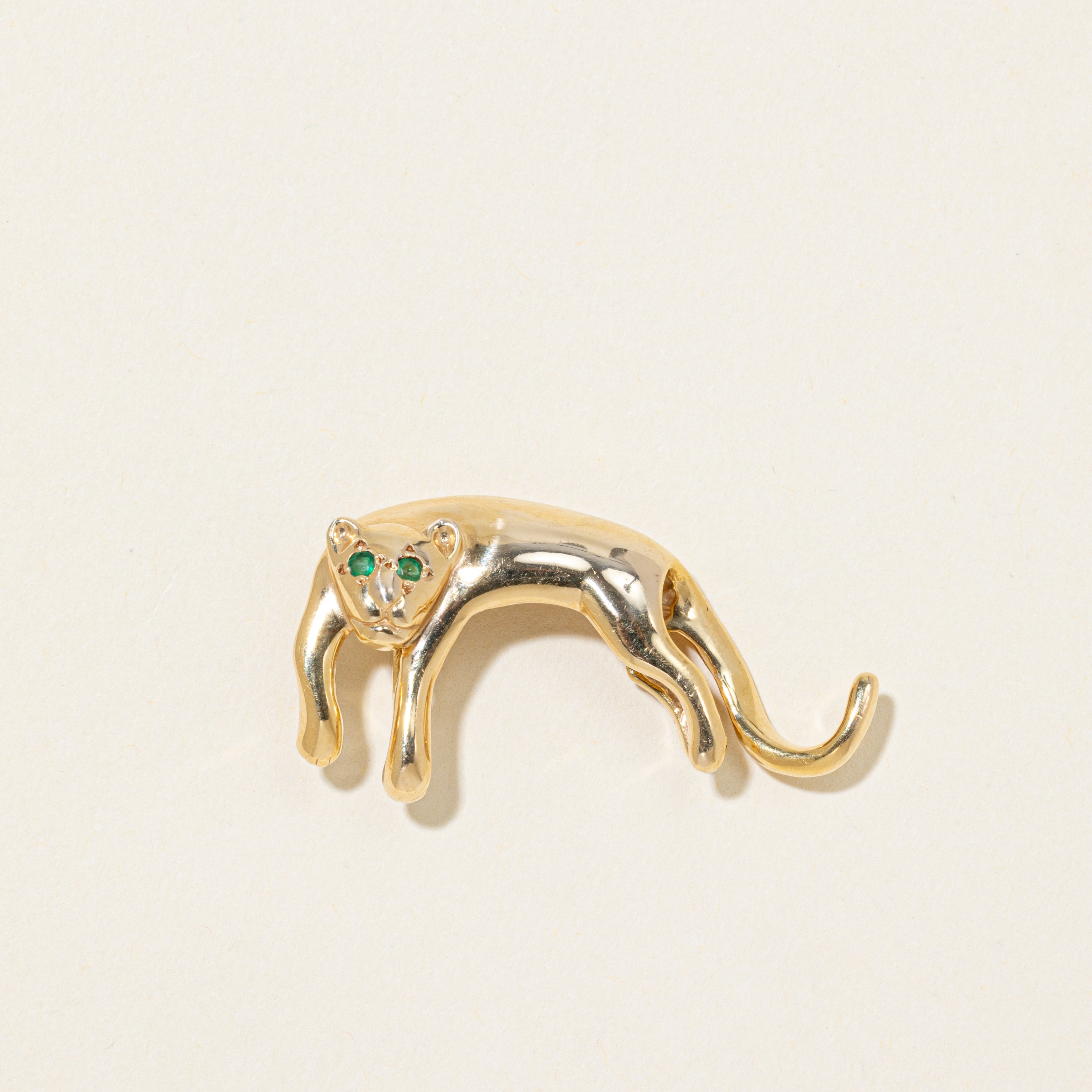 Emerald Wildcat Pendant | 0.02ctw