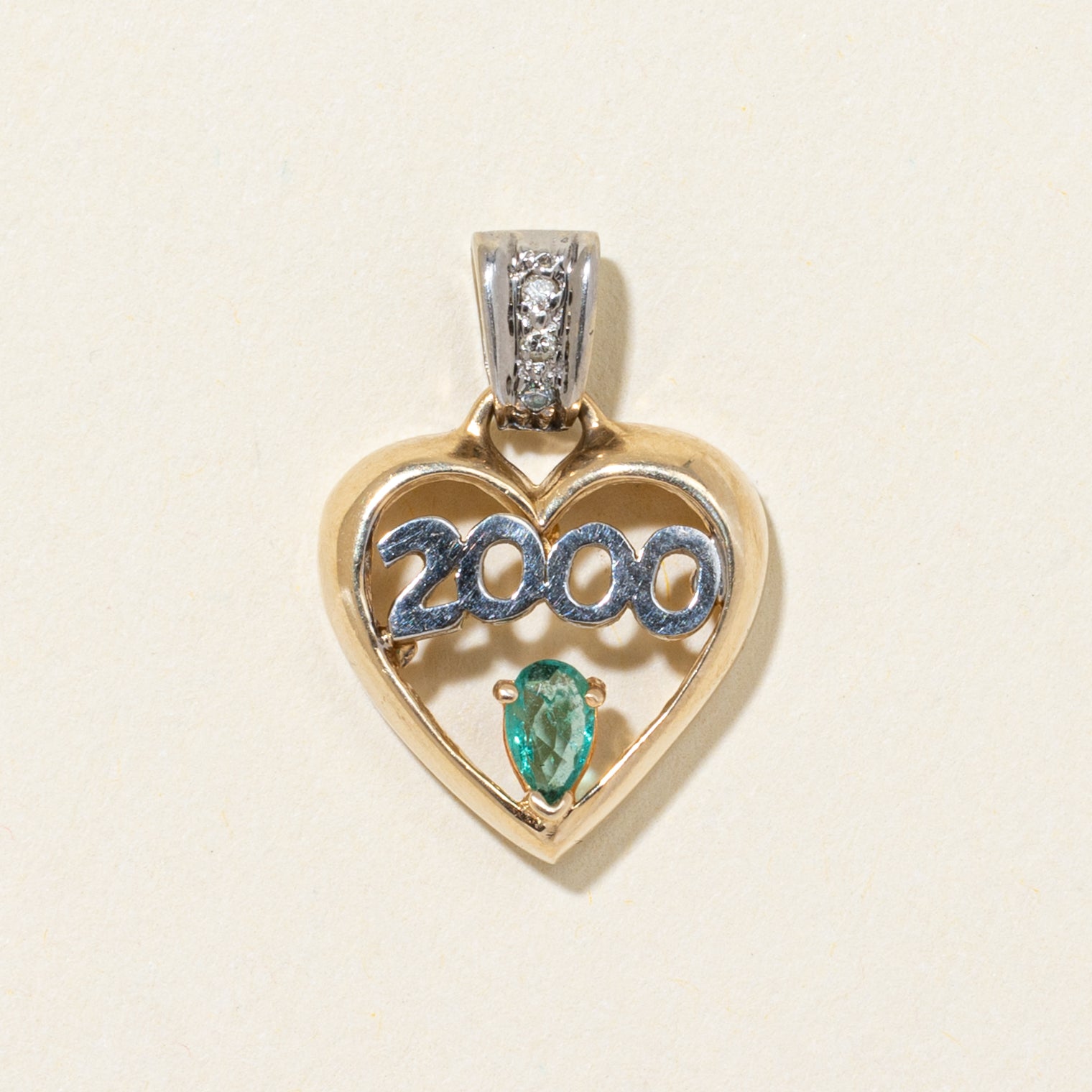 Emerald & Diamond "2000" Pendant | 0.15ct, 0.02ctw