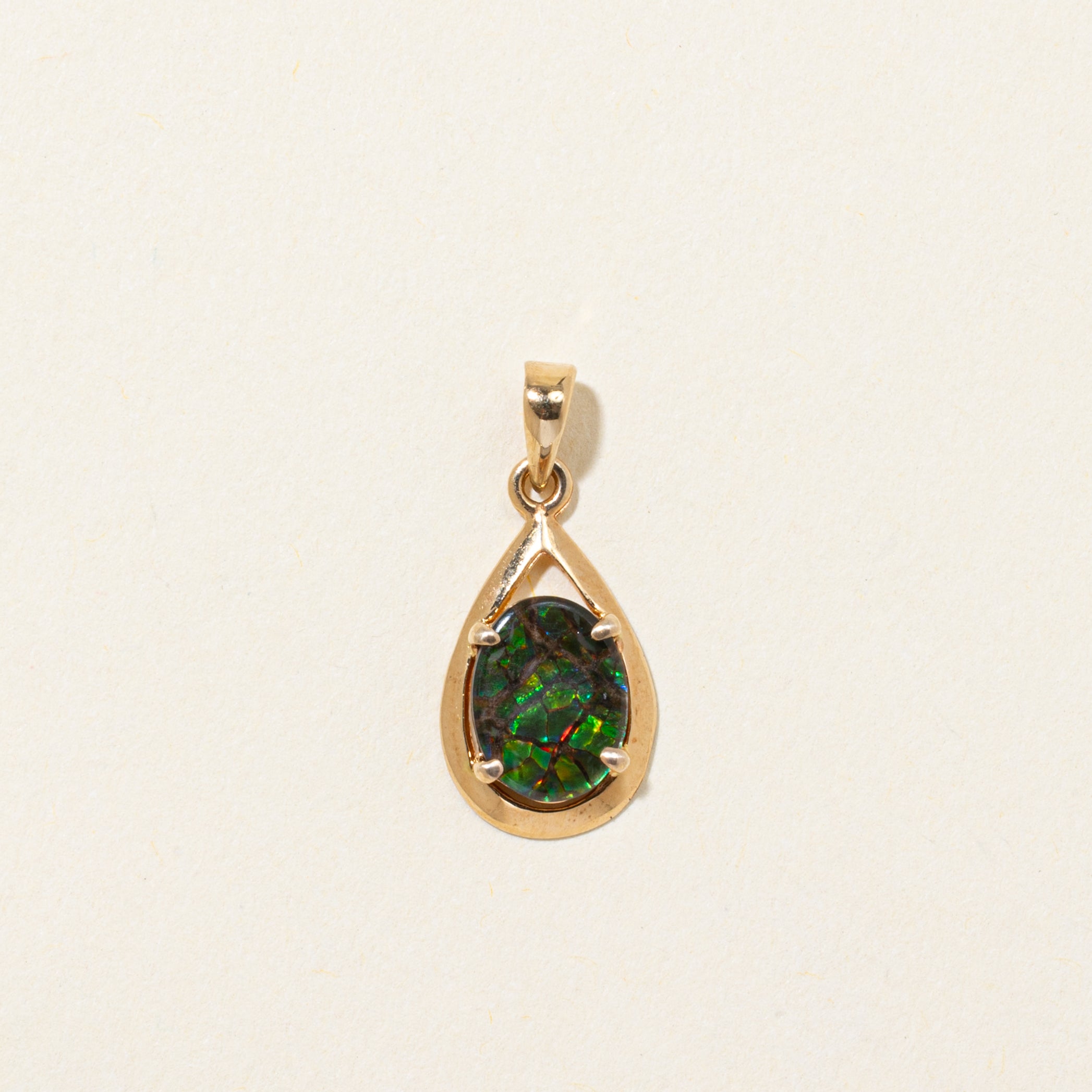 Ammolite Pear Shaped Pendant | 0.90ct