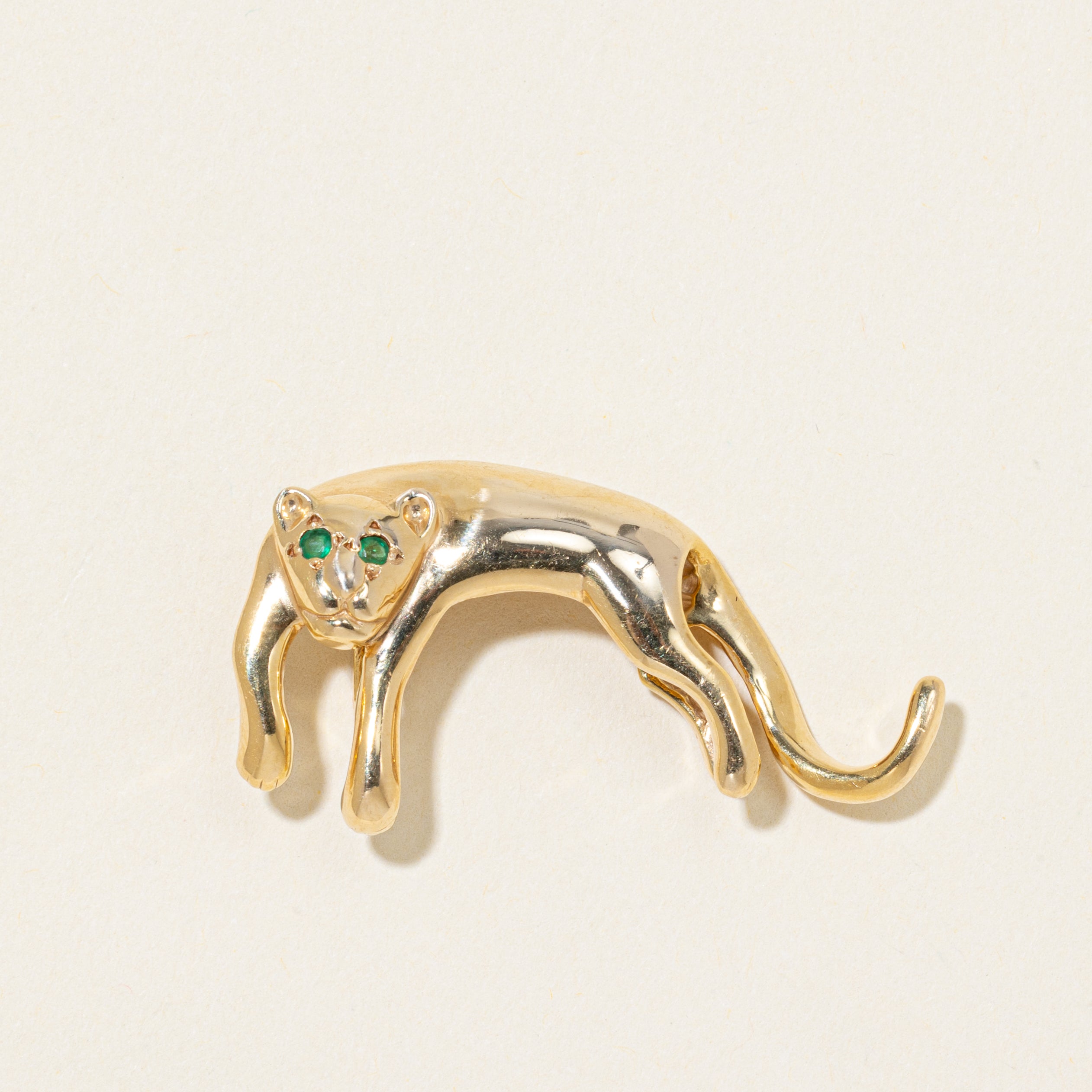 Emerald Wildcat Pendant | 0.02ctw