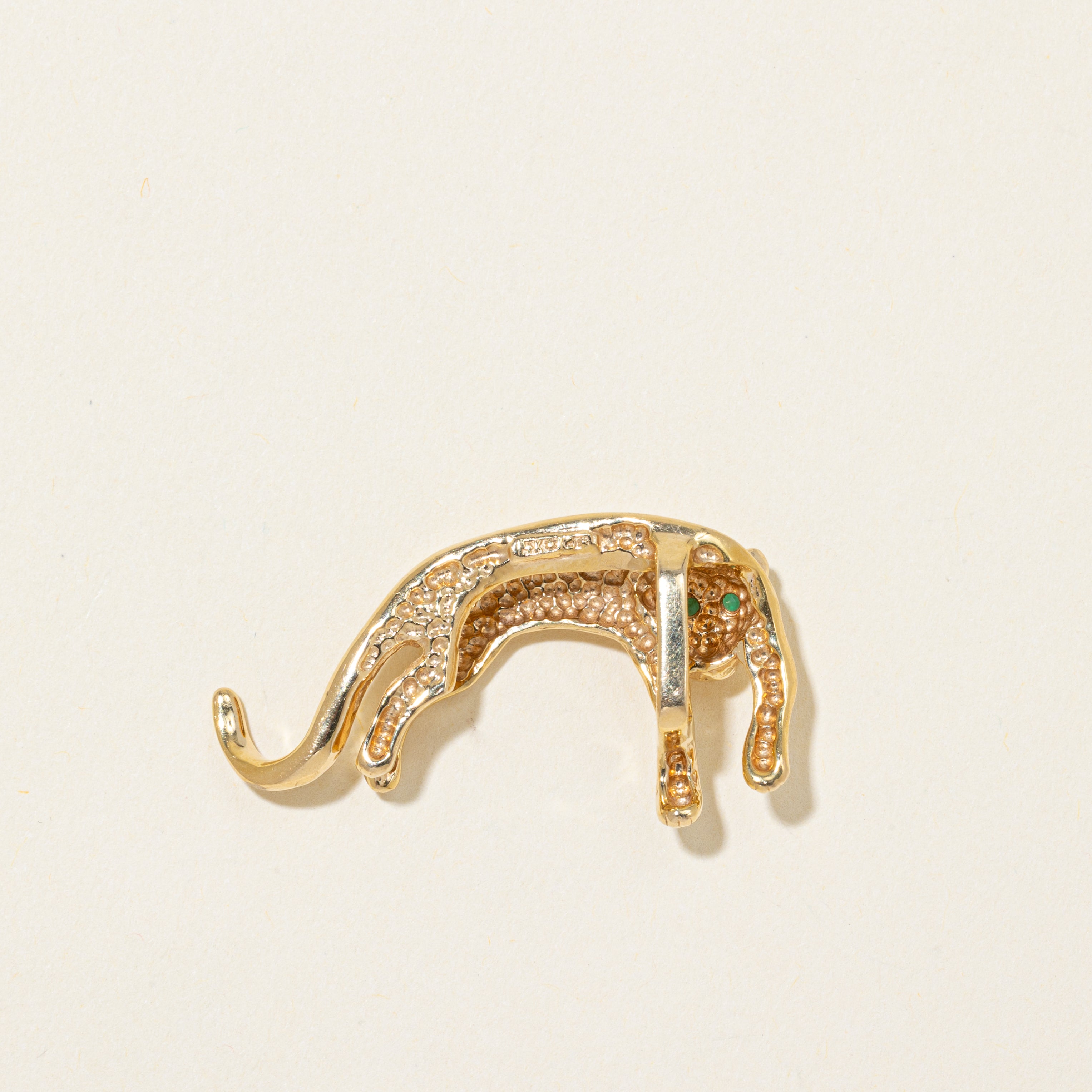Emerald Wildcat Pendant | 0.02ctw
