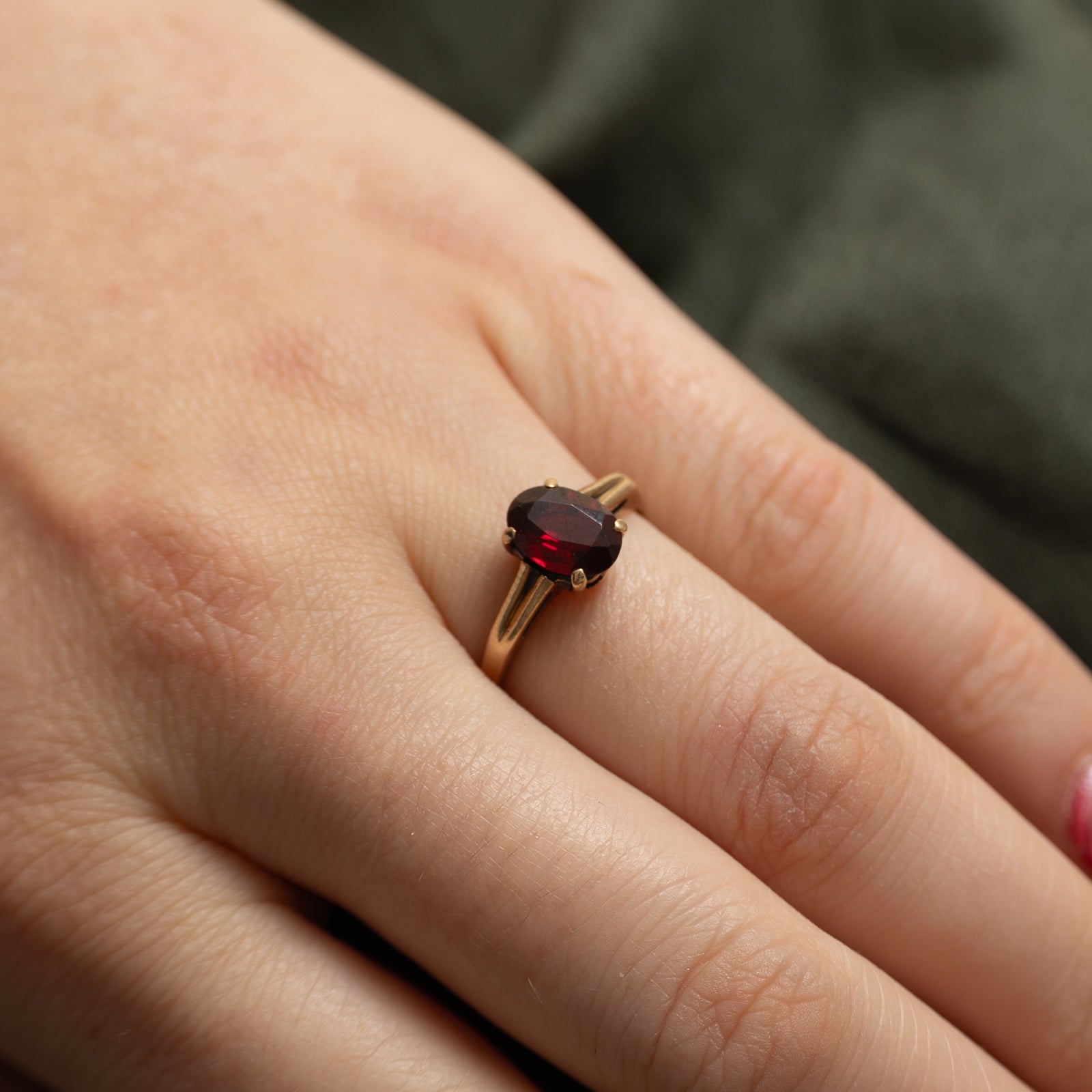 Oval Cut Synthetic Ruby Ring | 1.30ct | SZ 6.75