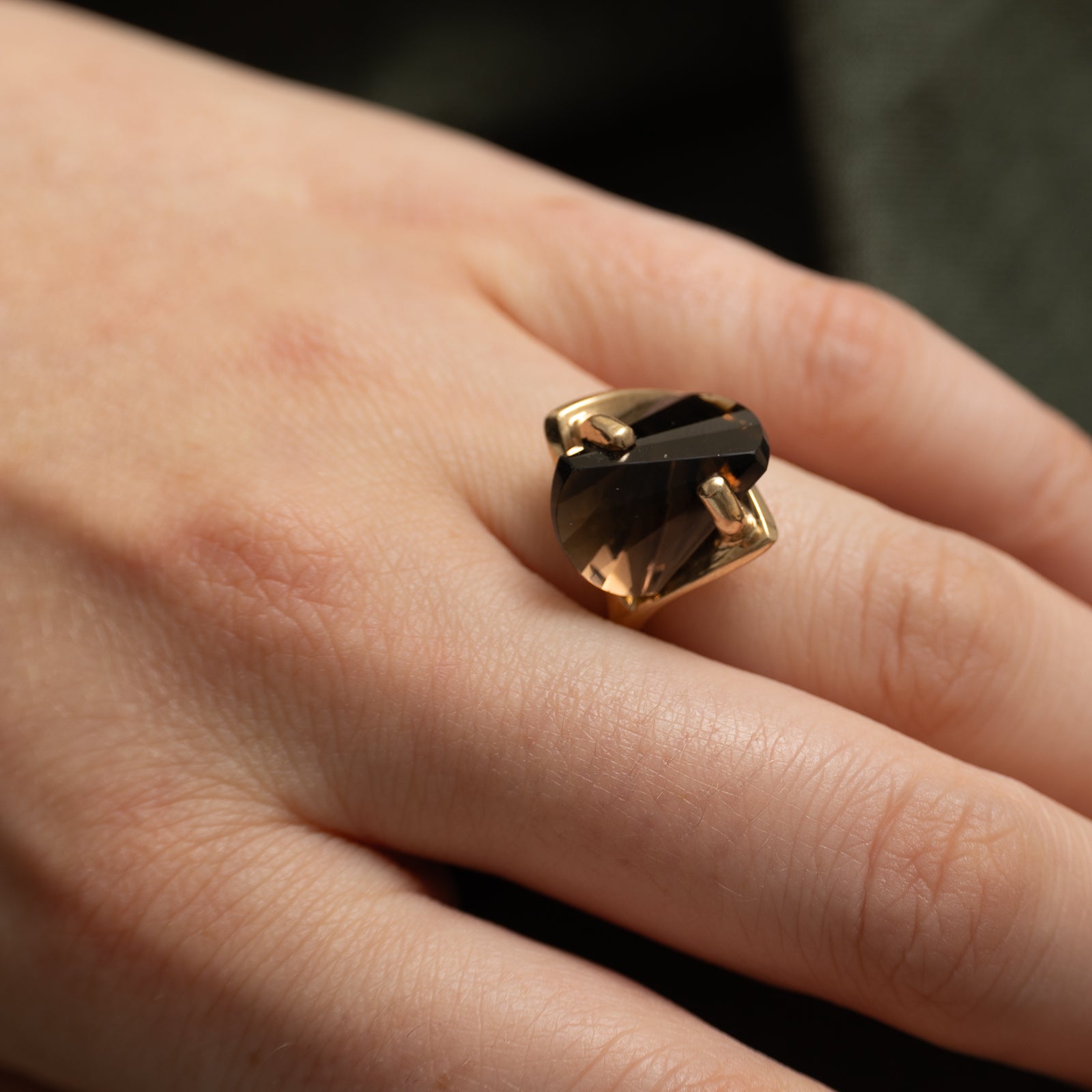 Smoky Quartz Cocktail Ring | 10.00ct | SZ 6.5