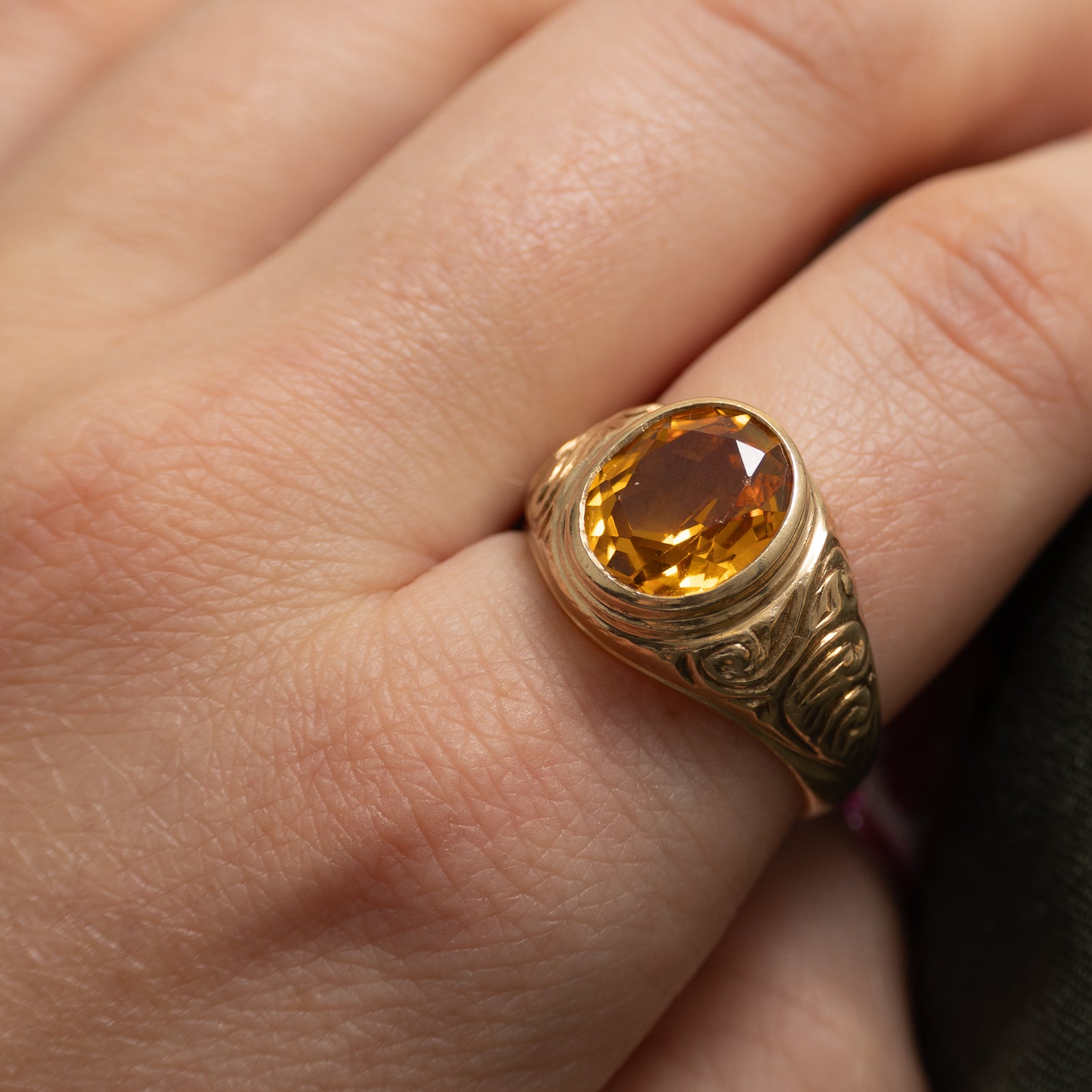 Synthetic Yellow Sapphire Cocktail Ring | 5.80ct | SZ 9.75
