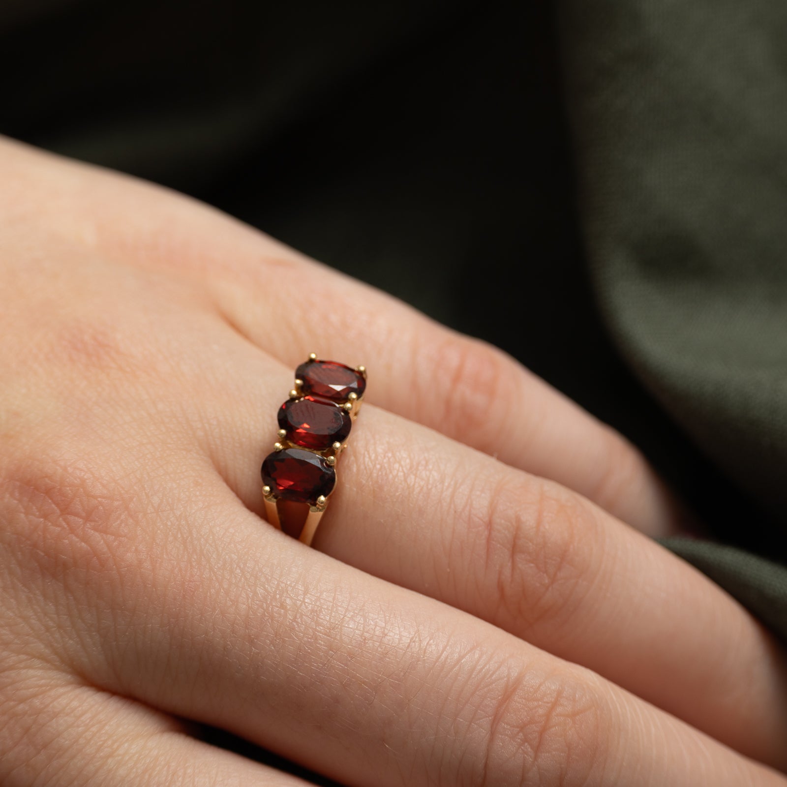 Three Stone Garnet Ring | 3.00ctw | SZ 6.25