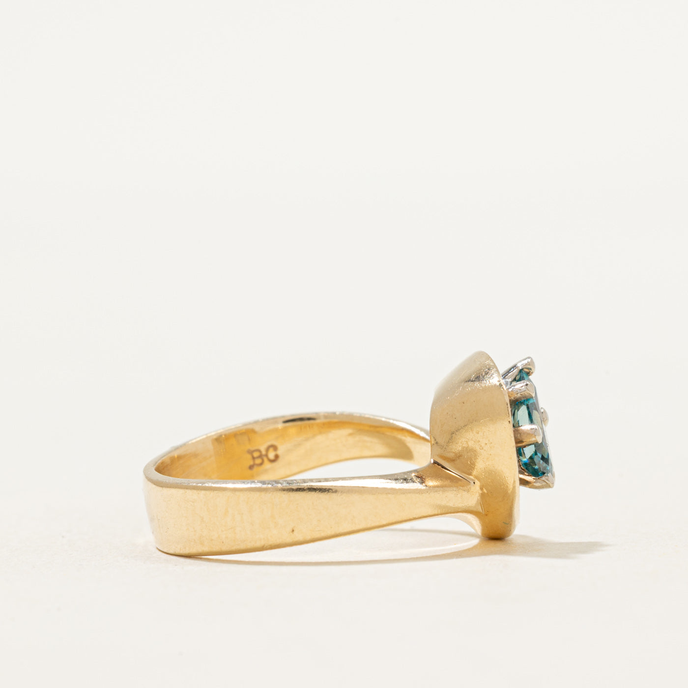 Bague abstraite en diamant bleu | 0,50 ct | Taille 4,5