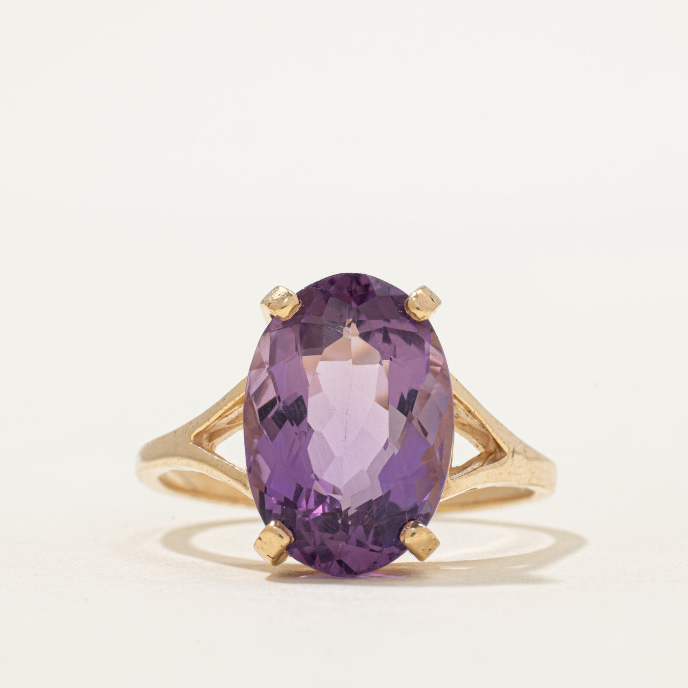 Oval Cut Amethyst Cocktail Ring | 8.20ct | SZ 12.25