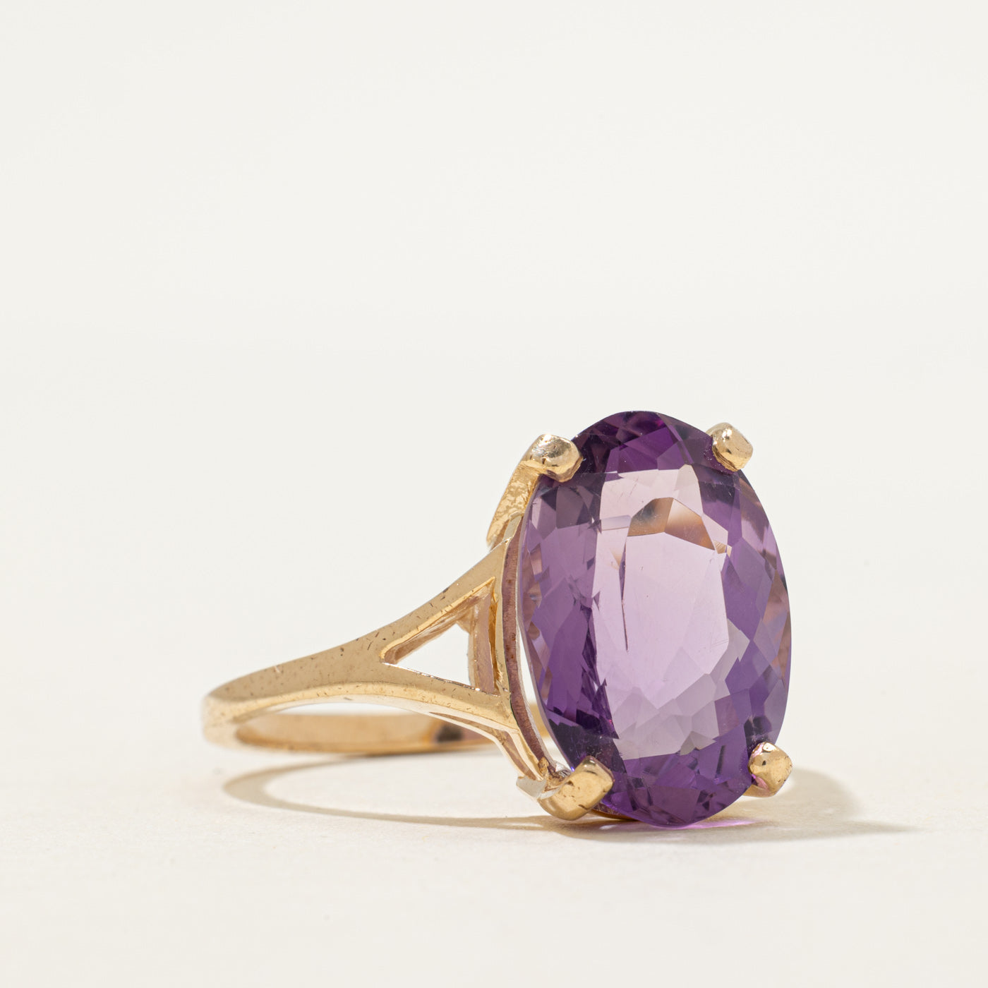 Oval Cut Amethyst Cocktail Ring | 8.20ct | SZ 12.25