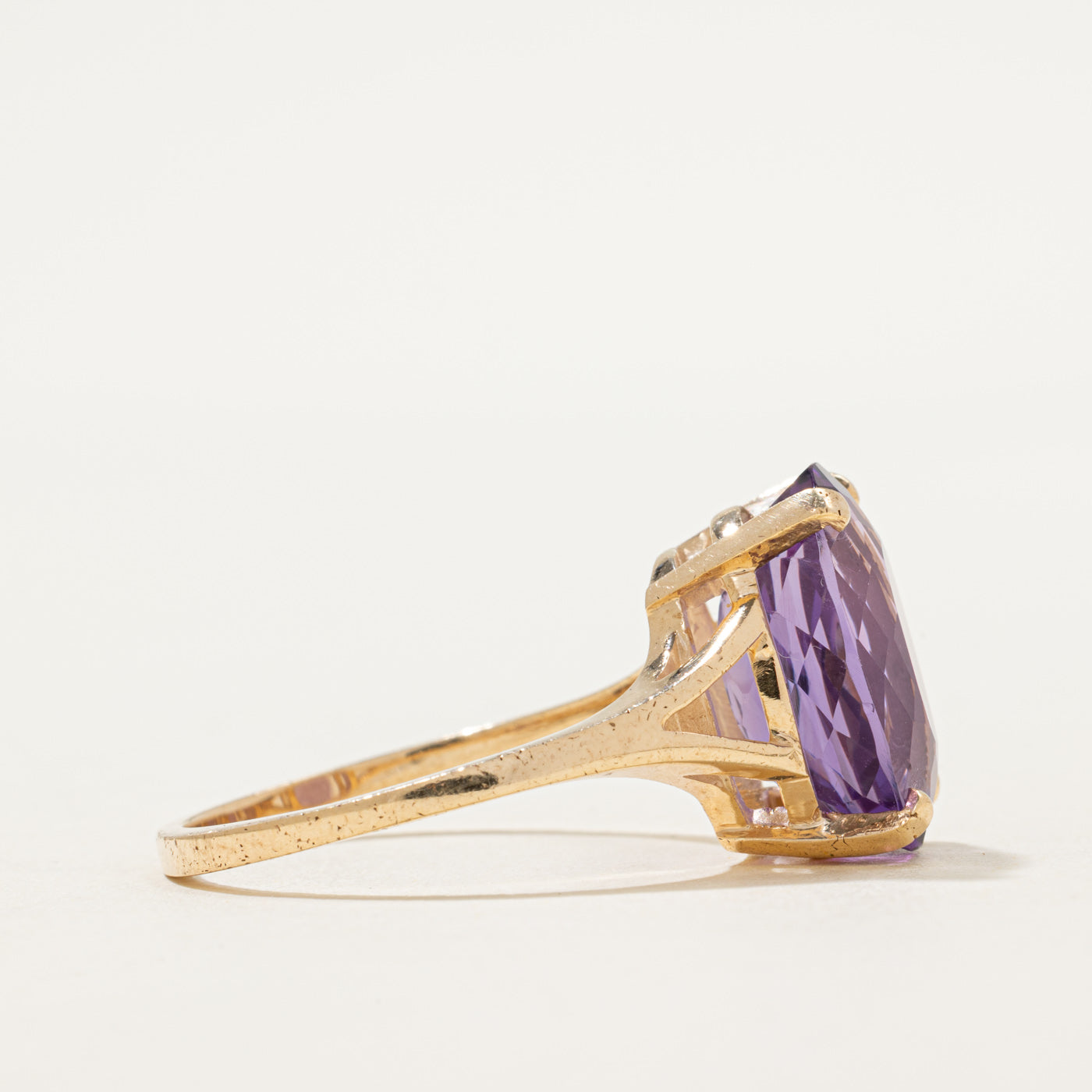 Oval Cut Amethyst Cocktail Ring | 8.20ct | SZ 12.25